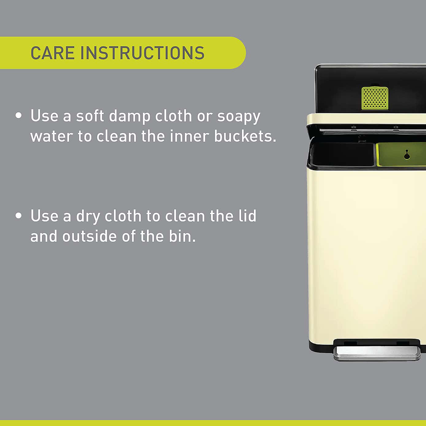 EKO X-Cube 20/20L Cream Recycling Bin