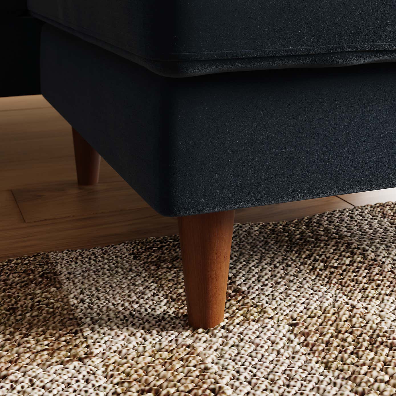 Zoe Casual Sit Velvet Corner Chaise Sofa