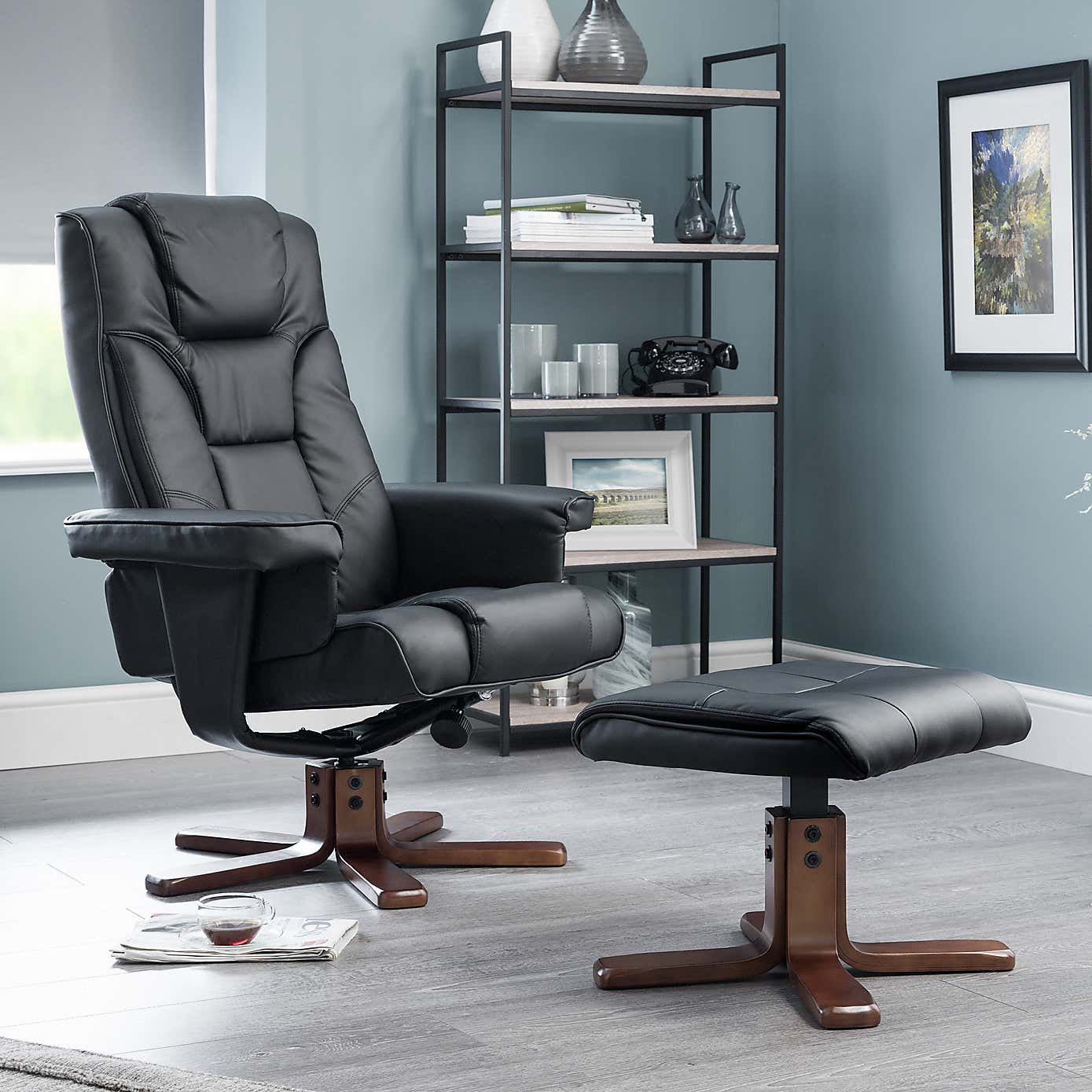 Malmo Faux Leather Swivel Recliner