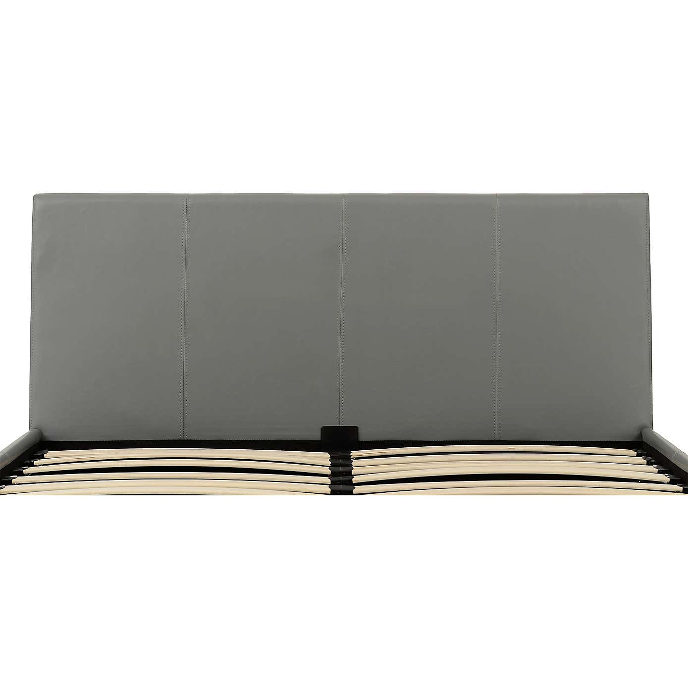 Waverley Faux Leather Ottoman Bedstead - Grey