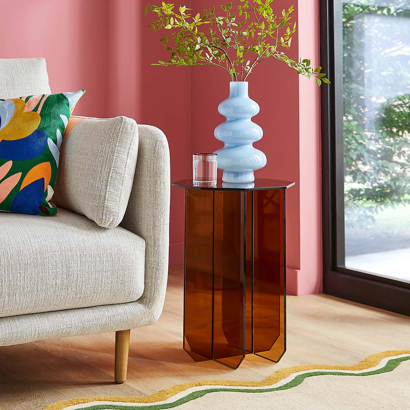 Elements Bowden Glass Side Table