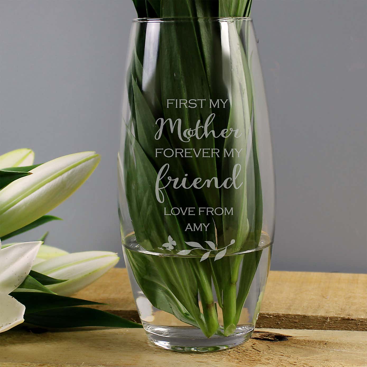 Personalised First My Mother Forever My Friend Bullet Vase