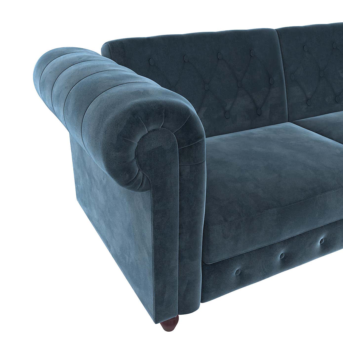 Felix Velvet Chesterfield Double Sofa Bed