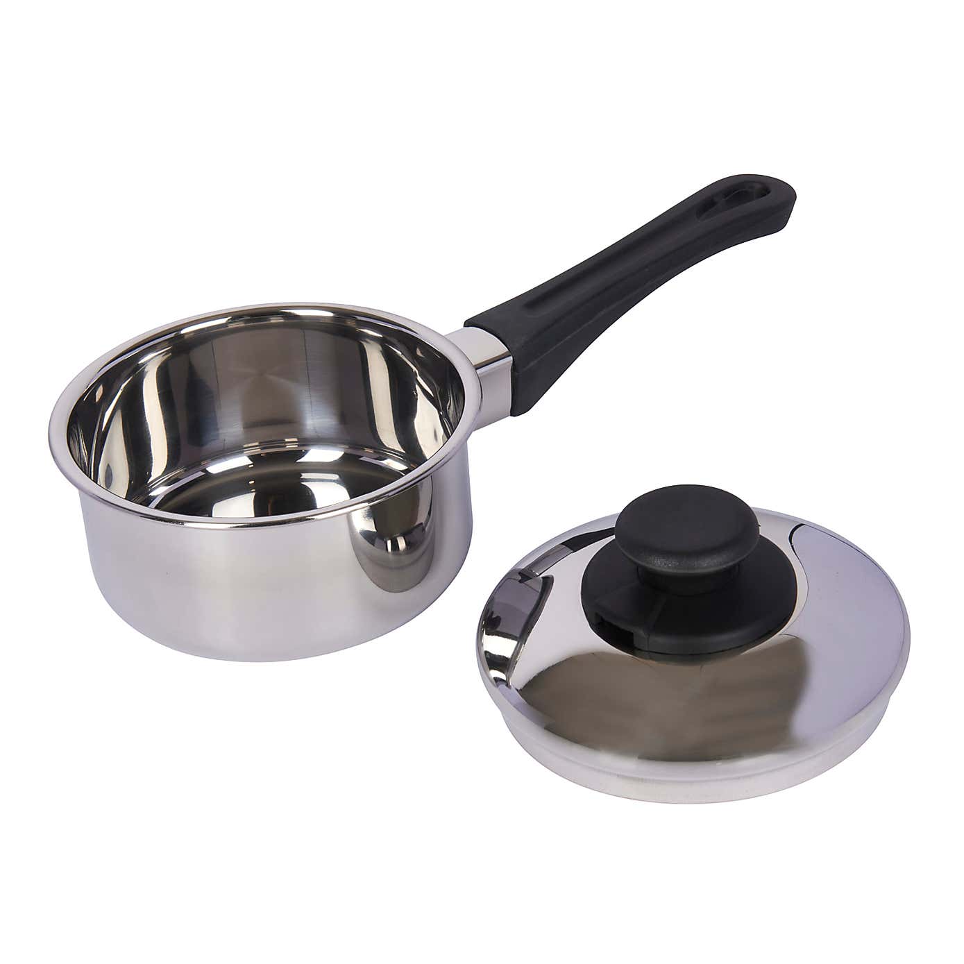 KitchenCraft Extra-Deep Stainless Steel Induction Hob Saucepan with Lid, Small