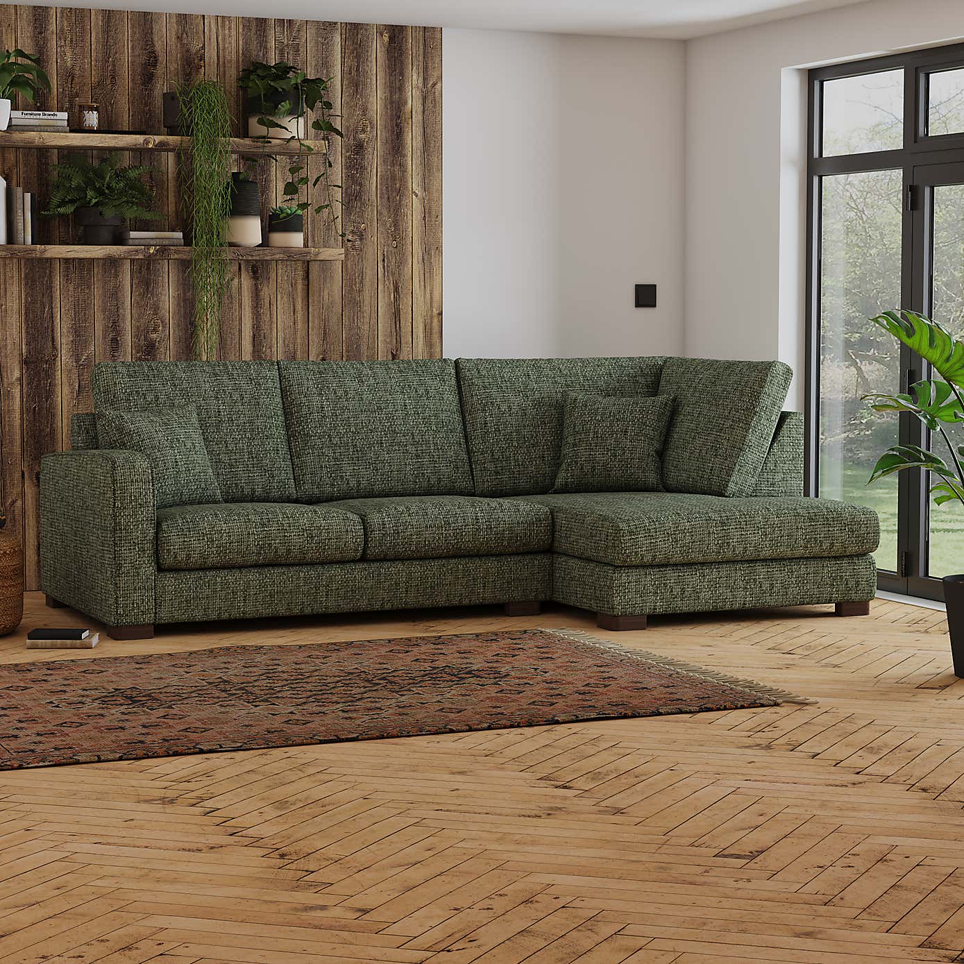 Carson Chunky Chenille Right Hand Corner Sofa