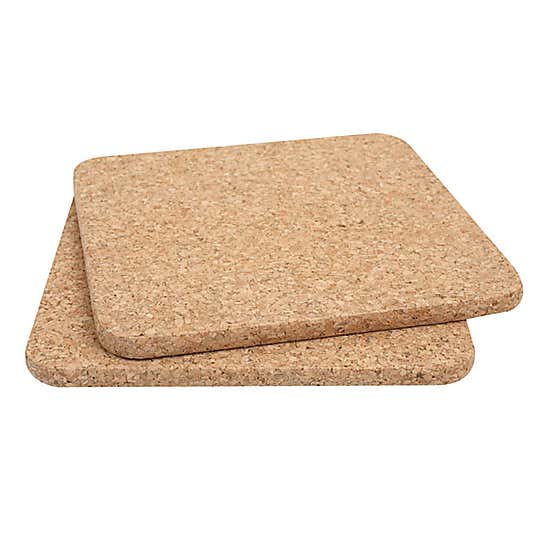 Set of 2 Cork Square Hot Pot Stands