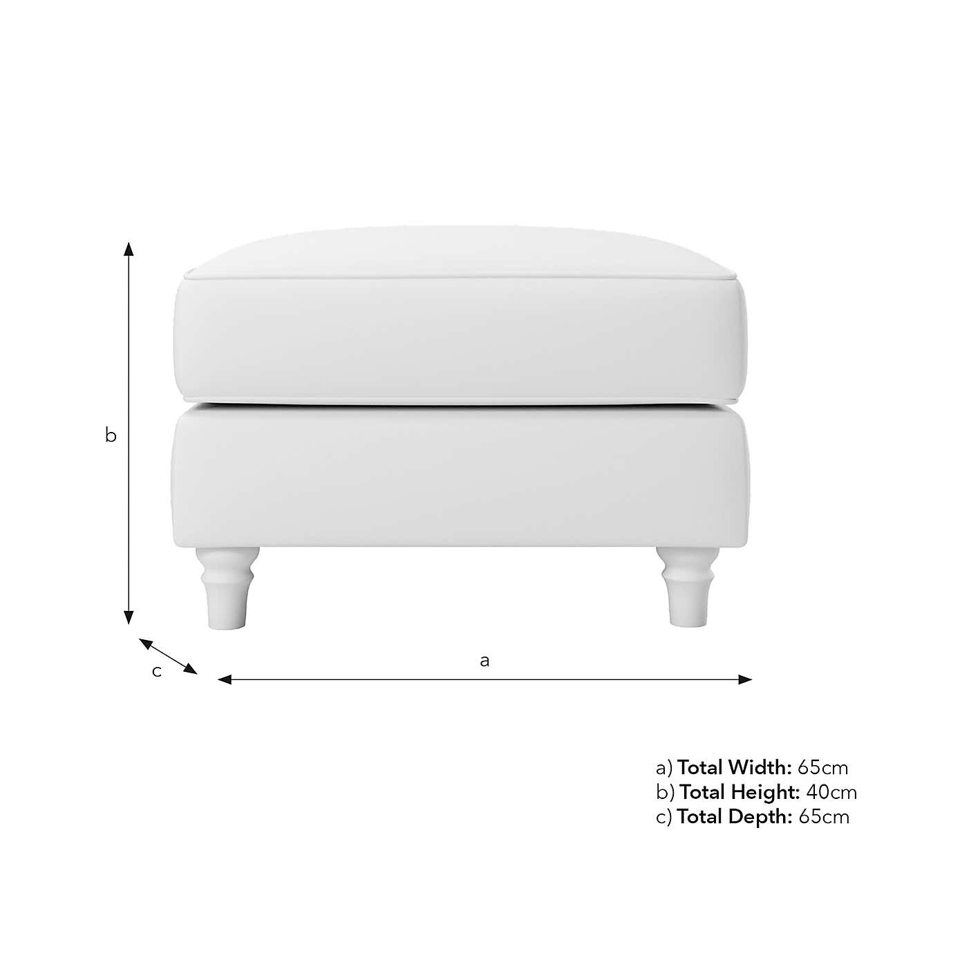 Flori Footstool, Tonal Plush Chenille