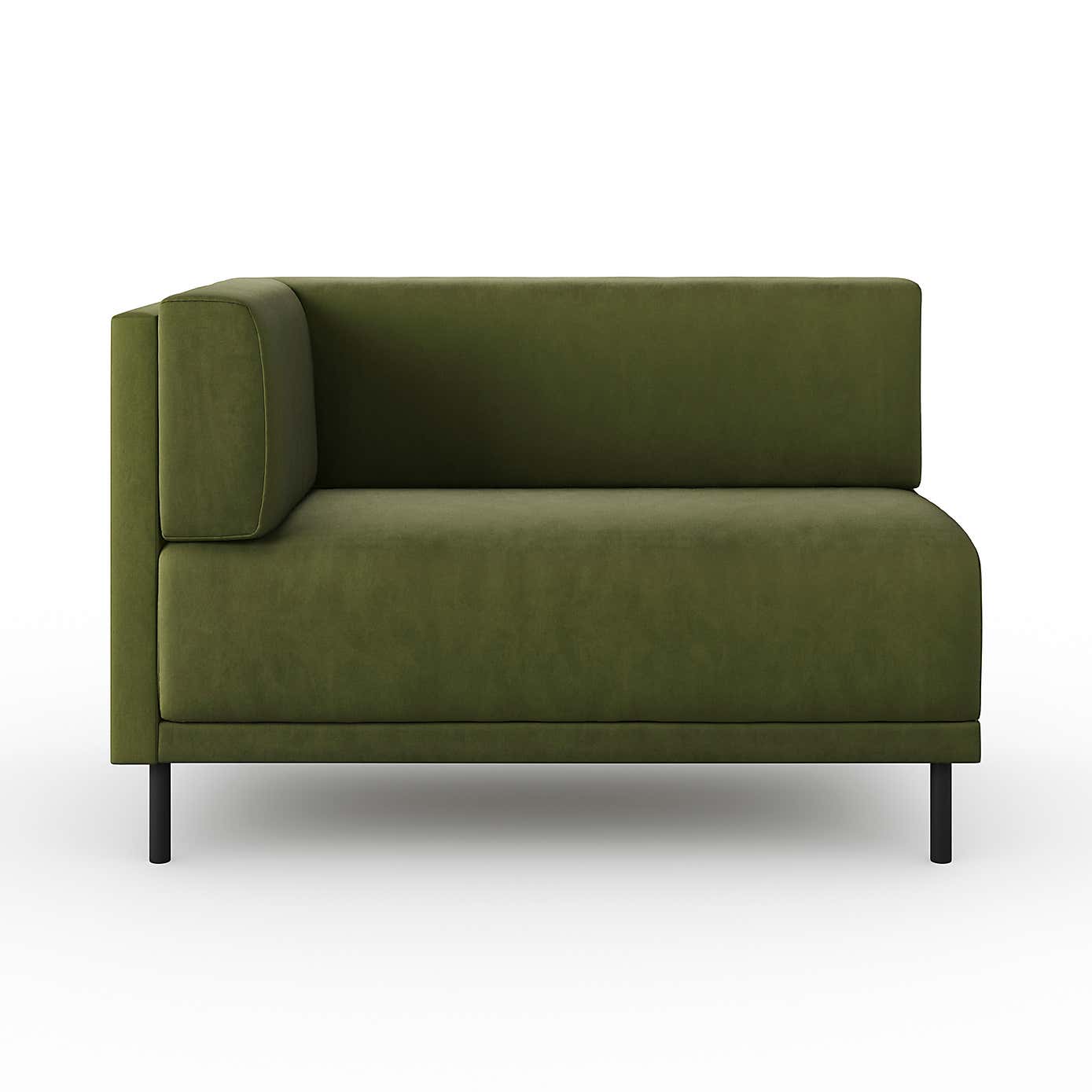 Mae Corner Dining Bench, Matte Plush Velvet