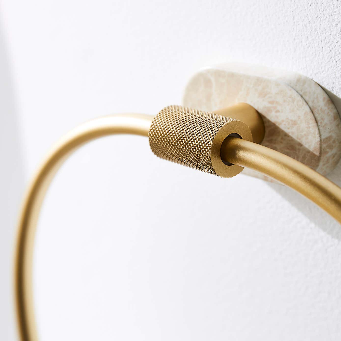 Minimal Luxe Gold Marble Effect Towel Ring