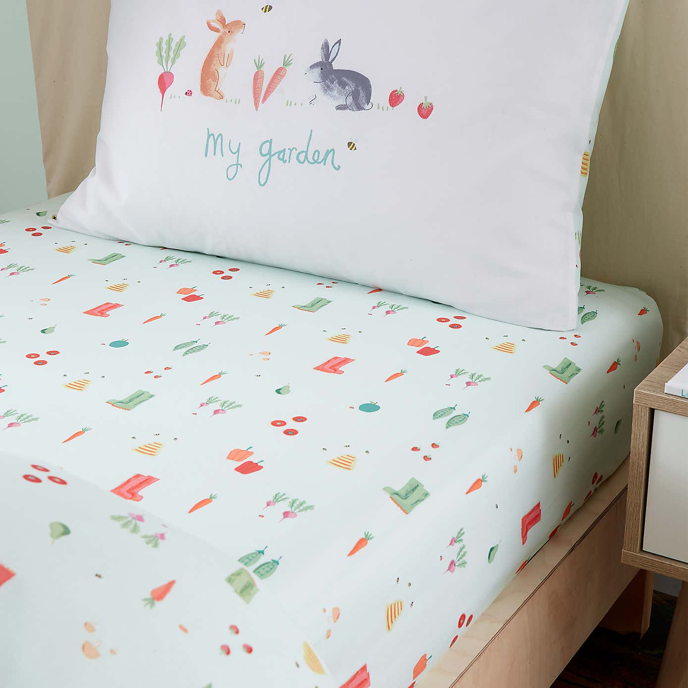 Catherine Lansfield My Allotment Polycotton Fitted Sheet