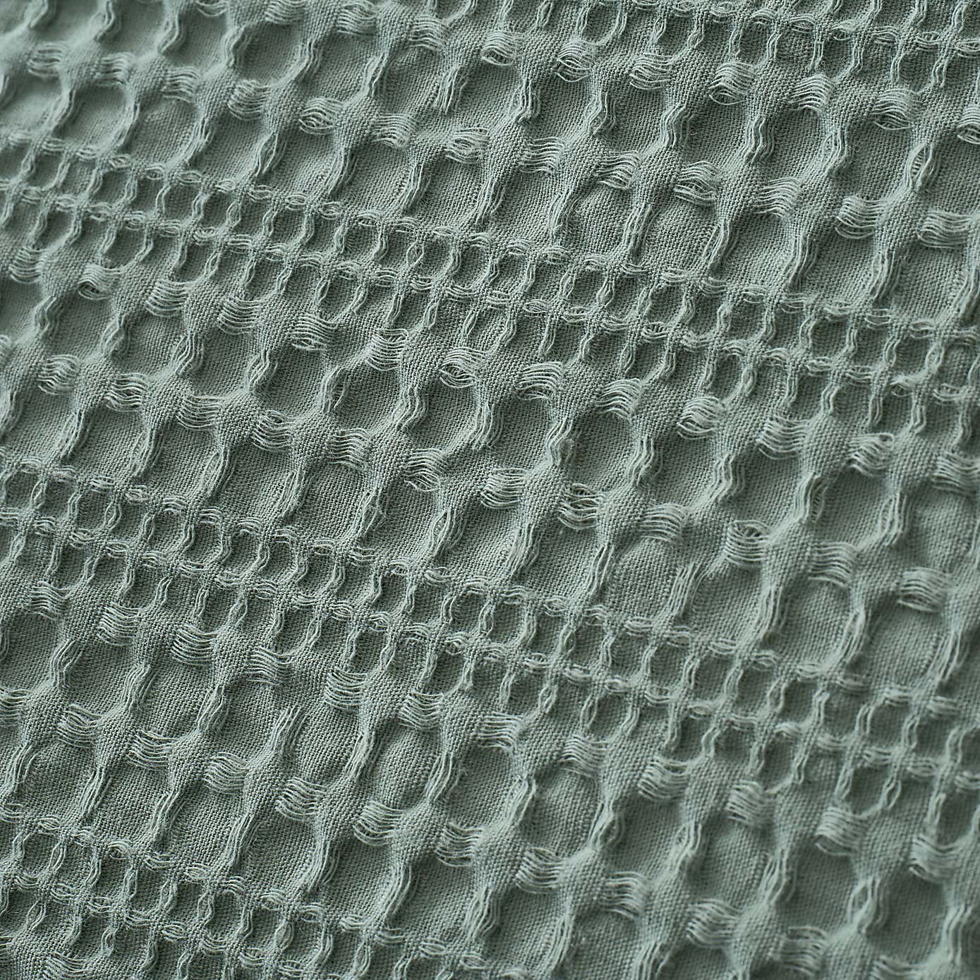 Amberley Waffle Cotton Silver Duvet Cover and Pillowcase Set