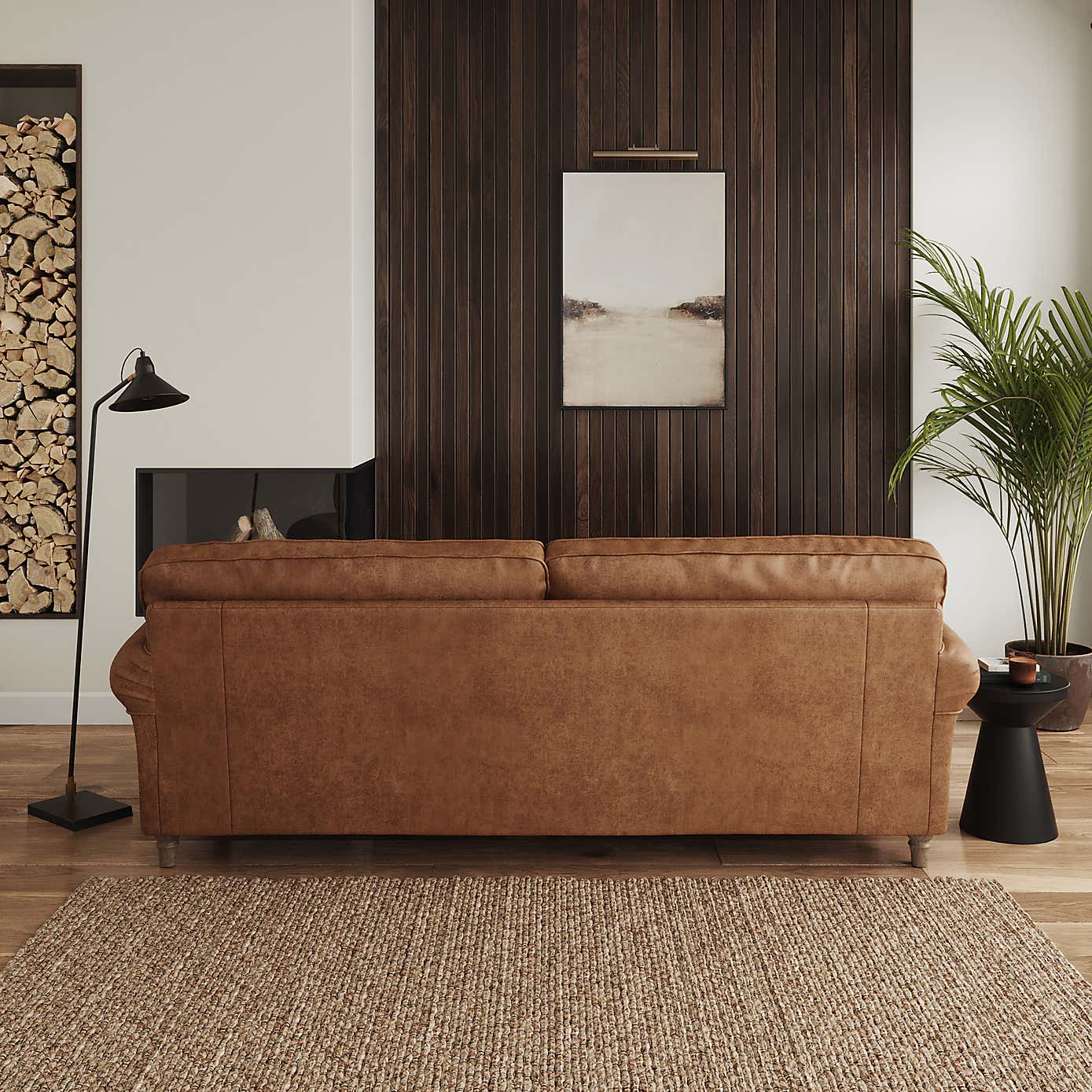 Flori Arizona 4 Seater Sofa, Faux Leather