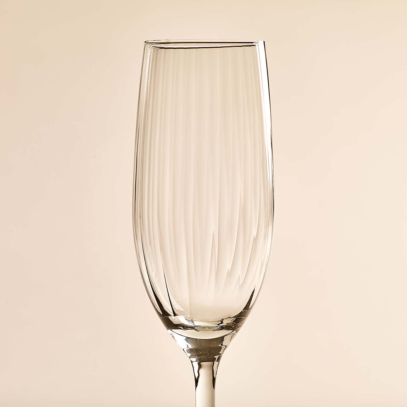 Plisse Flute Glass
