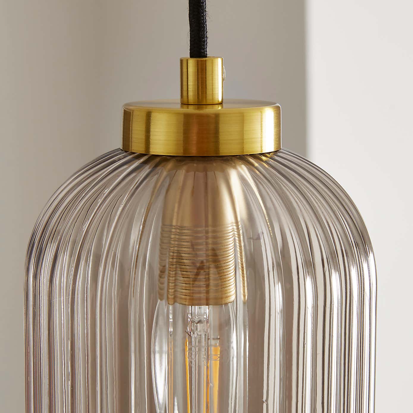 Riley Industrial Ribbed Adjustable Pendant Light