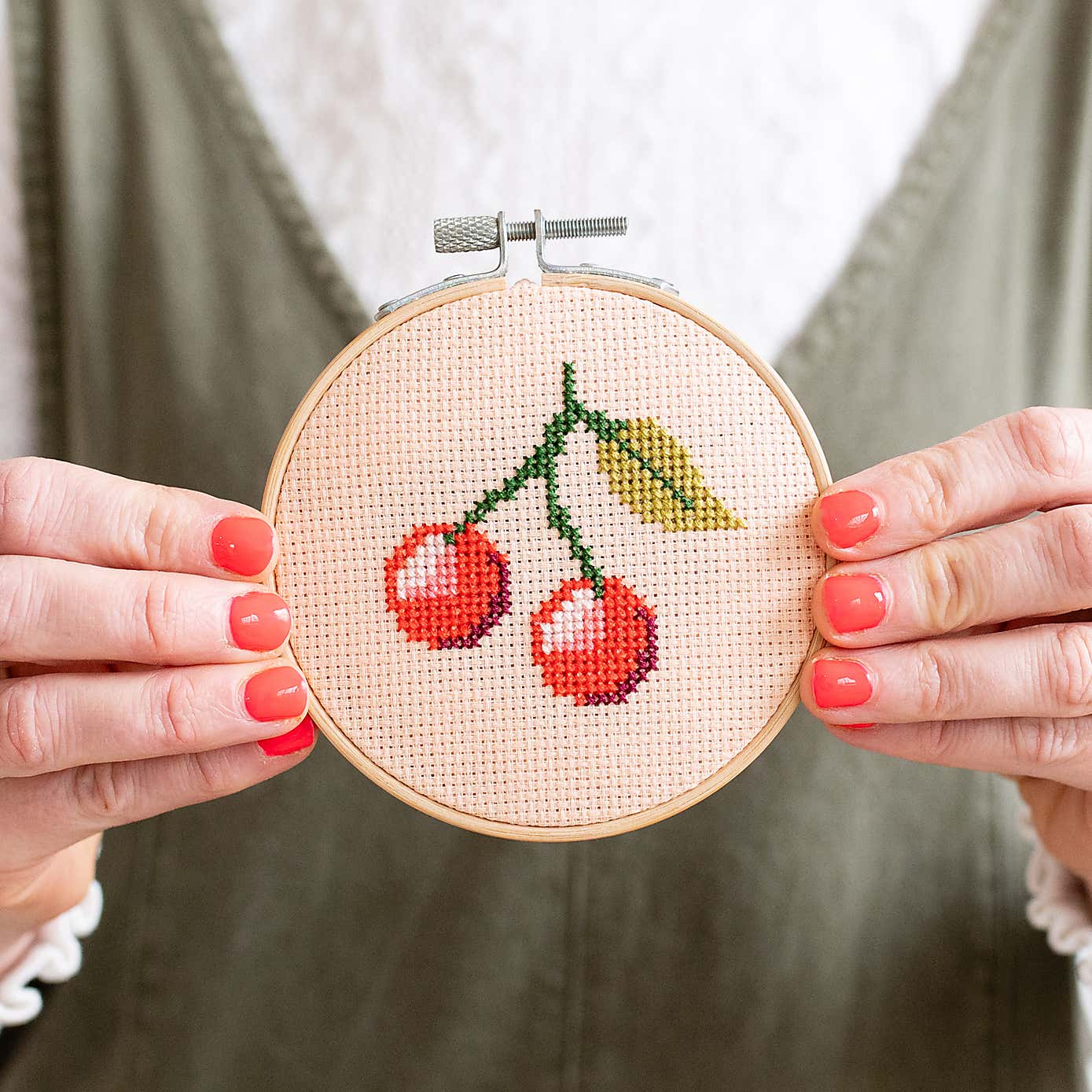 Cotton Clara Cherry Cross Stitch Kit