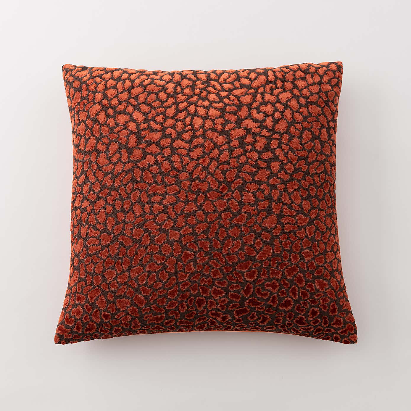 Animal Cut Velvet Copper Cushion Cover