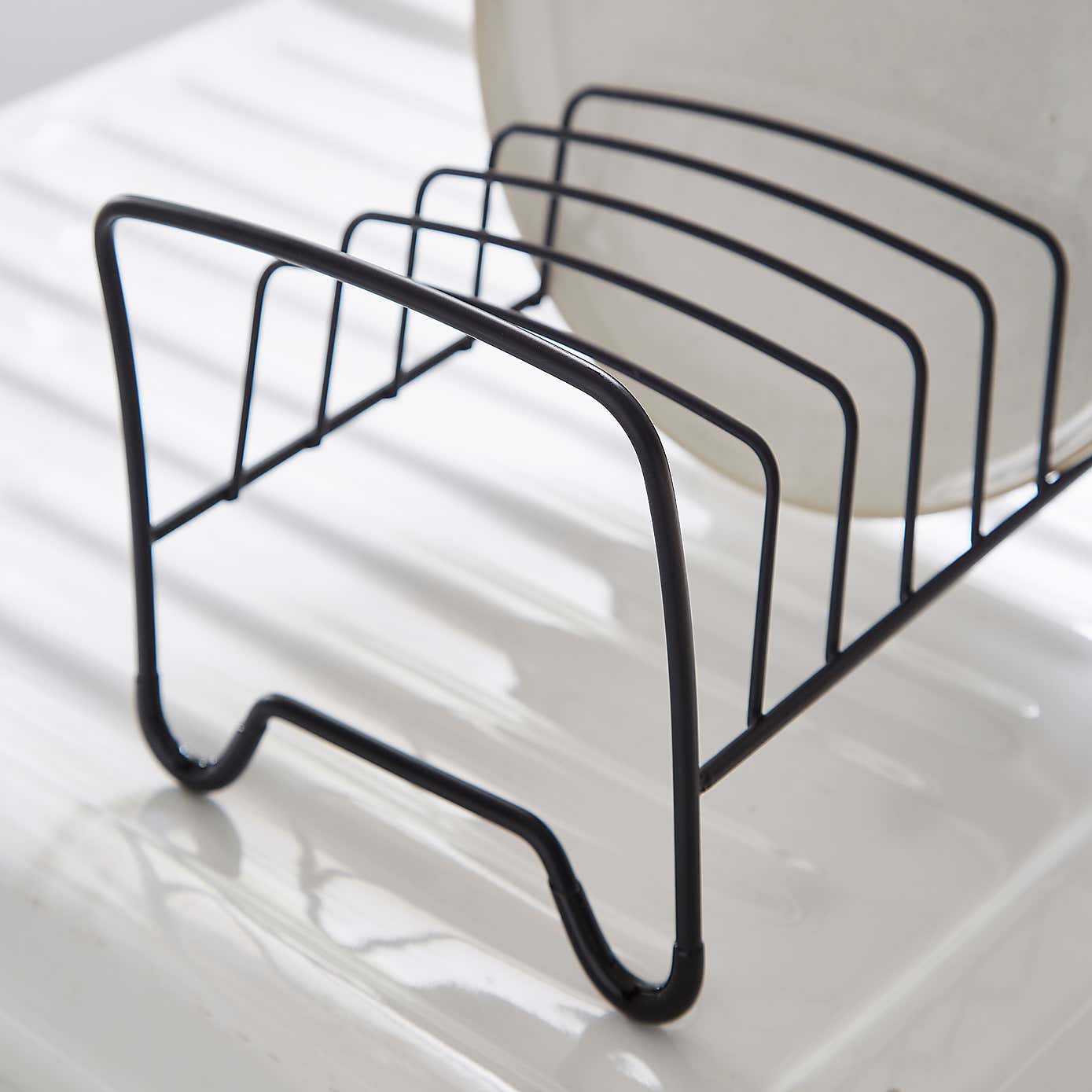 Iron Steel Black Dish Rack
