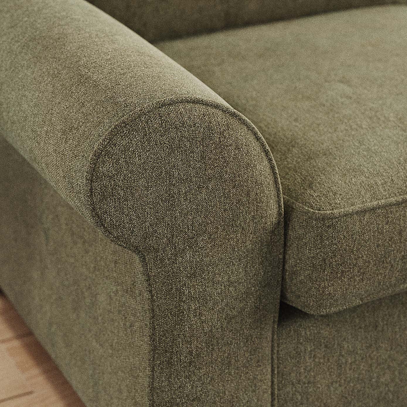 Return - Flori Soft Chenille 2 Seater Sofa Bed, Olive