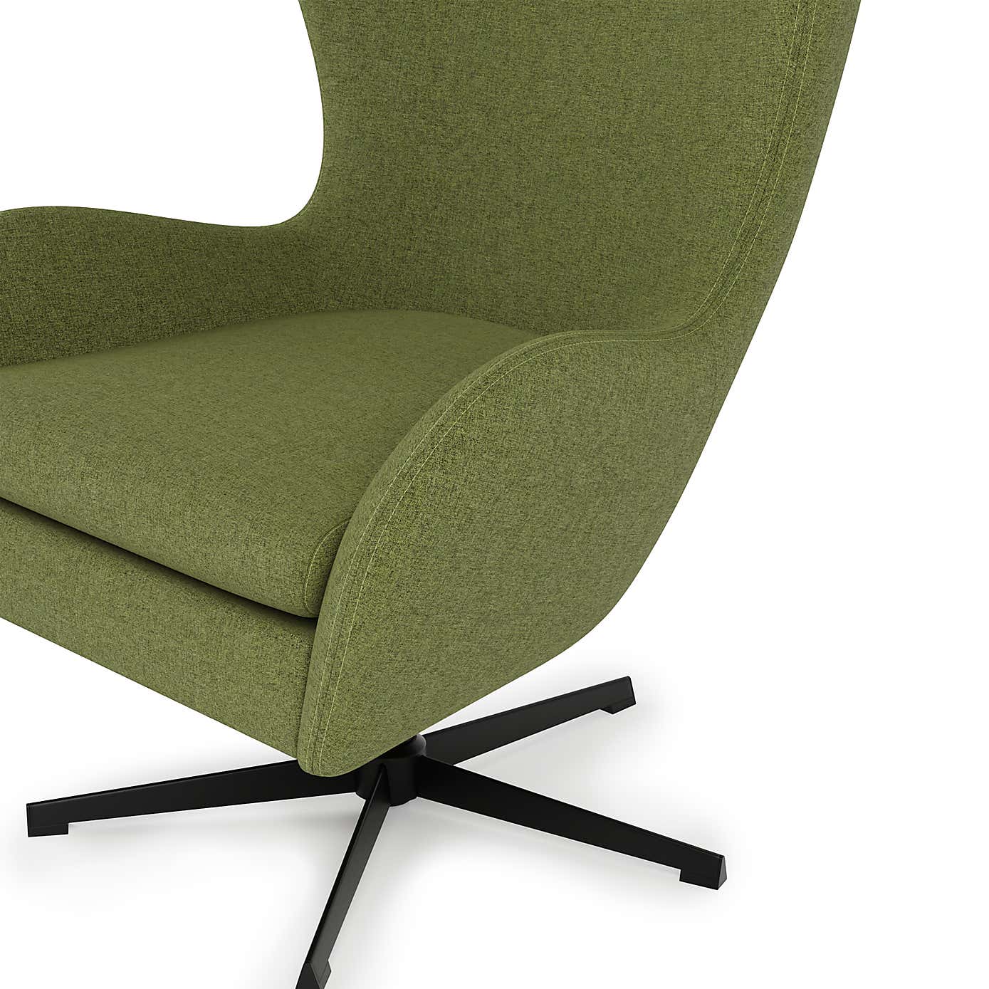 Kuvert Soft Marl Swivel Chair, Moss