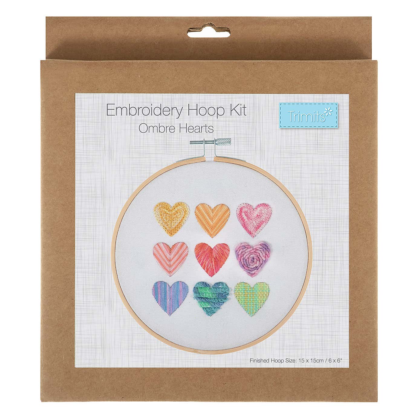Embroidery Kit Ombre Hearts