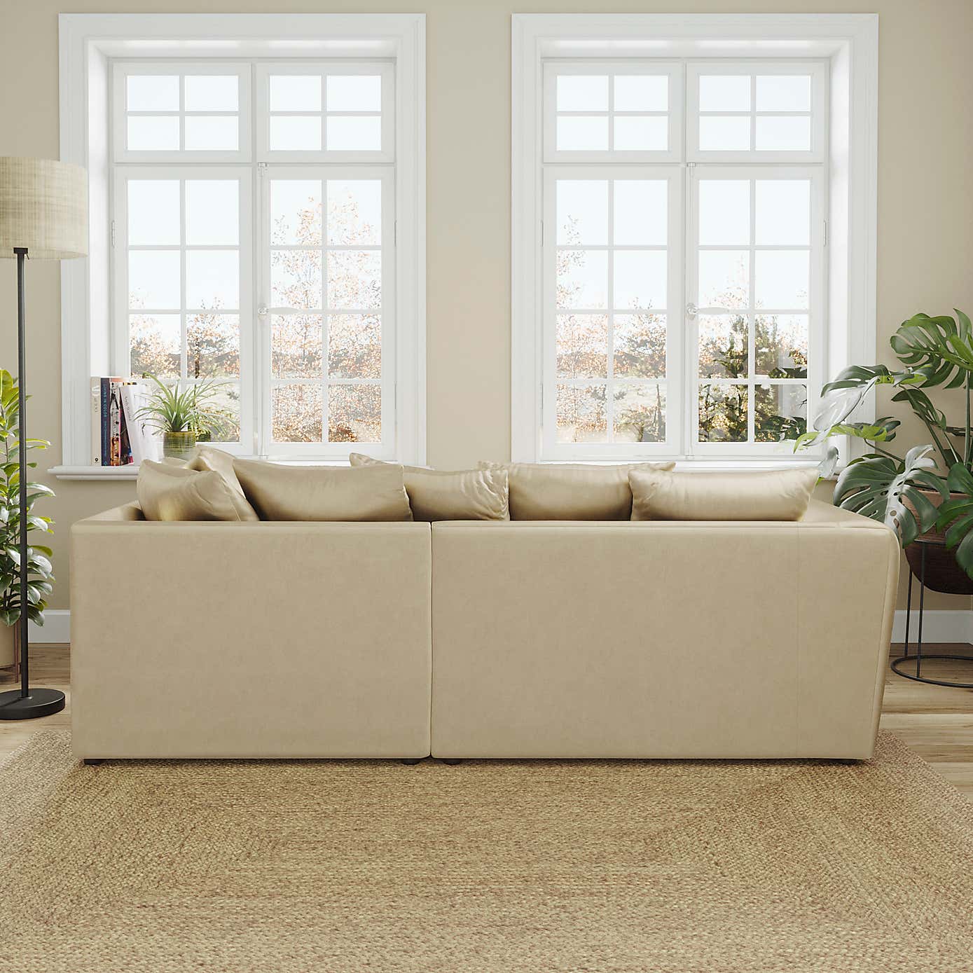 Blake Curved Arm Opulent Velvet Corner Chaise Sofa