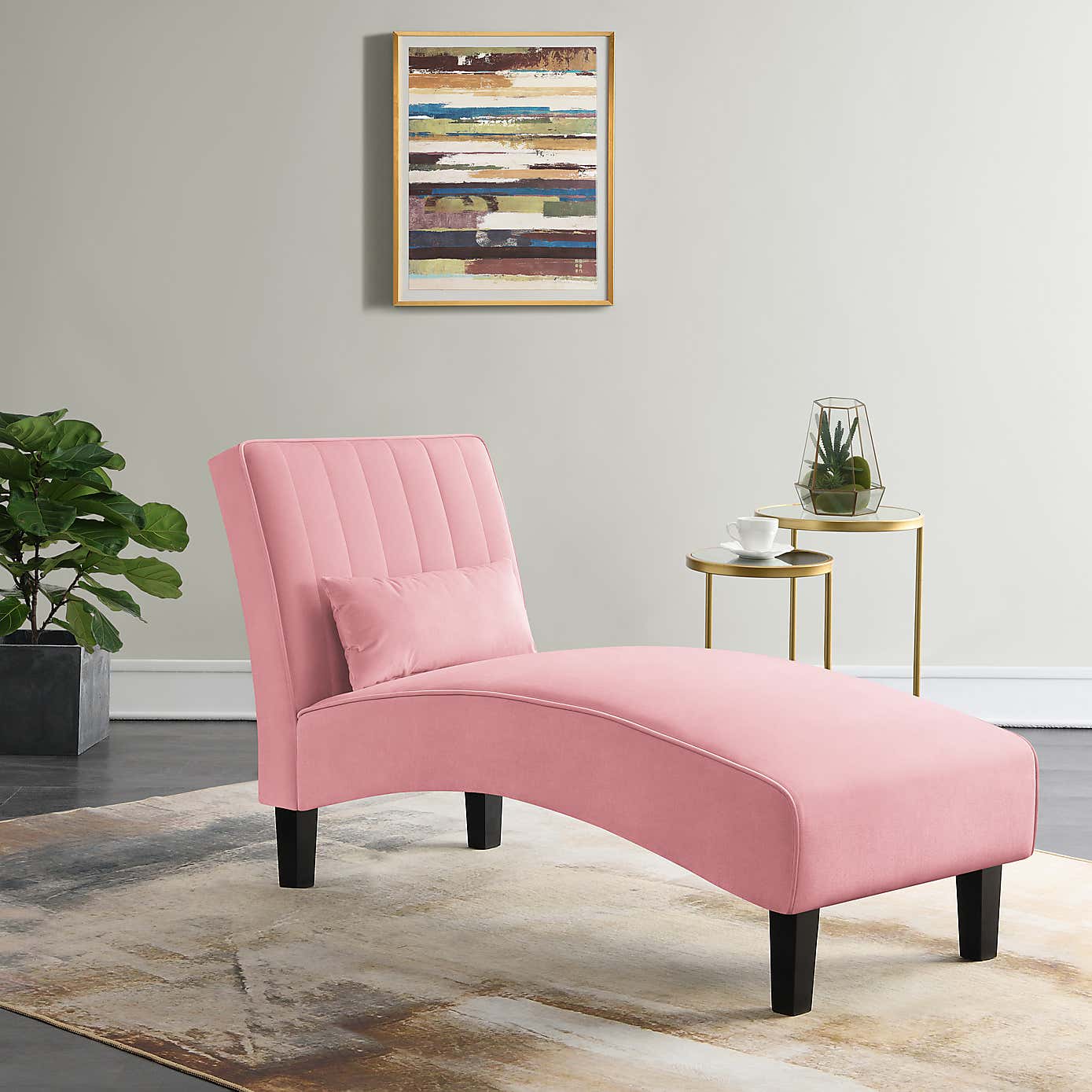 Bella Velvet Chaise Lounge