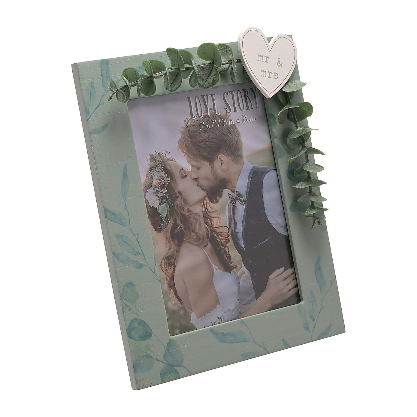 Love Story Mr & Mrs Botanical Photo Frame