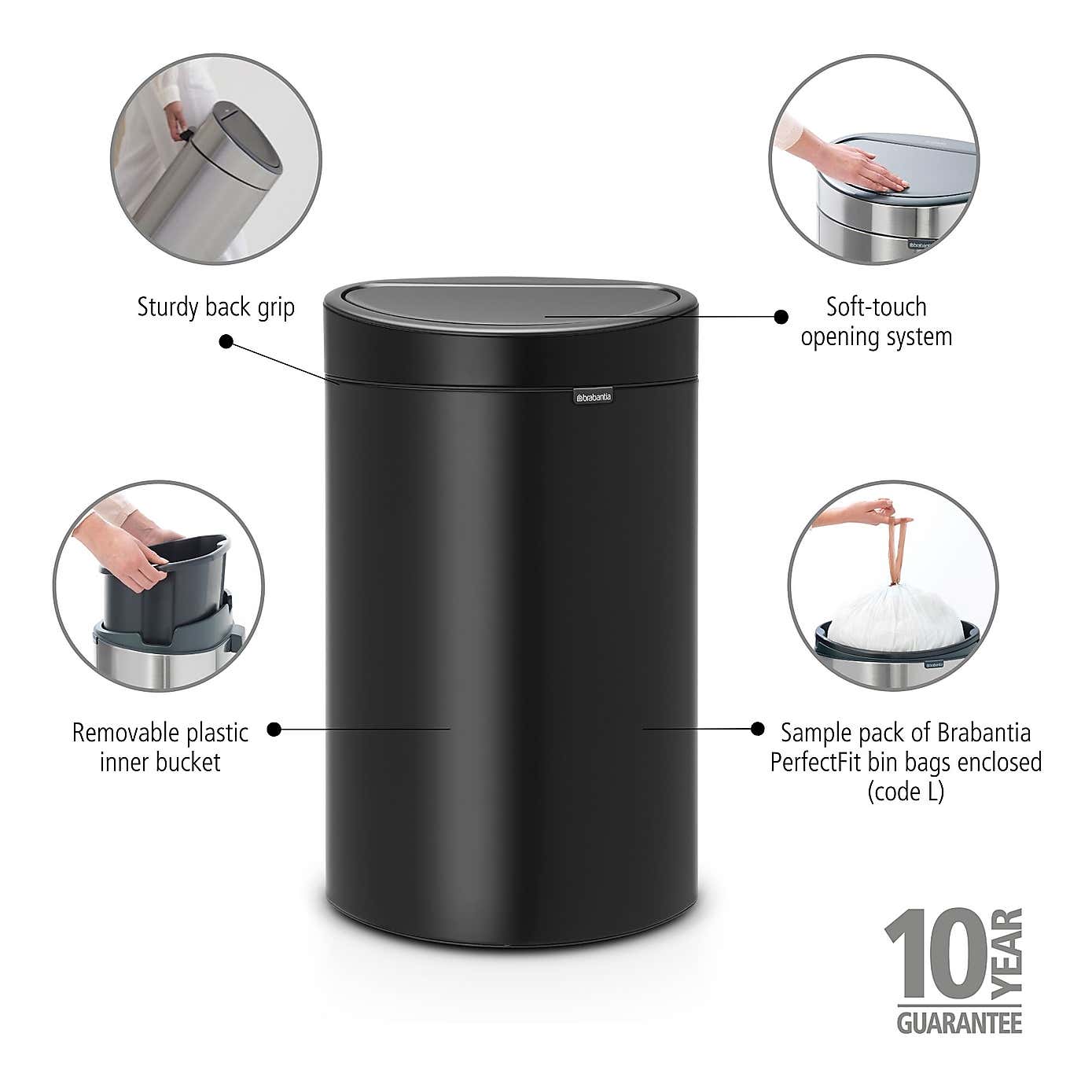 Brabantia 40L Touch New Bin