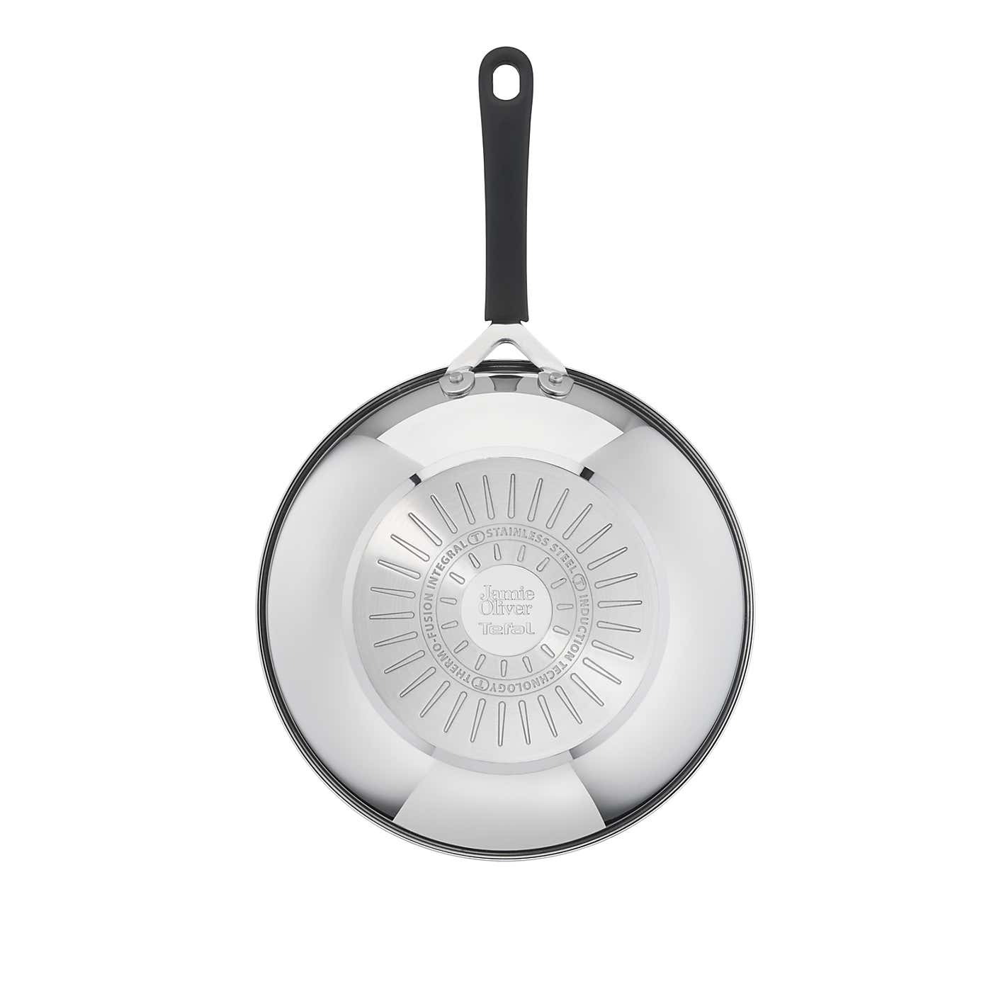 Jamie Oliver by Tefal Quick & Easy Stainless Steel Wok, 28cm