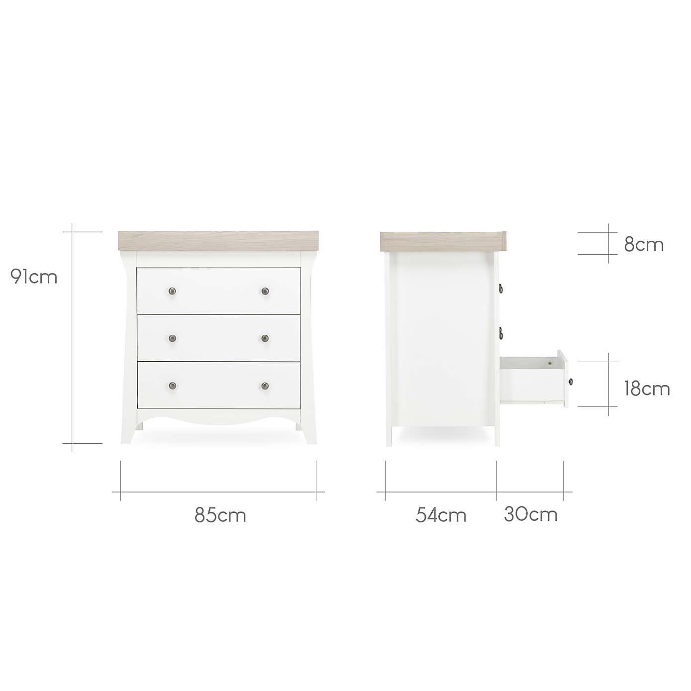 CuddleCo Clara 2 Piece Nursery Furniture Set