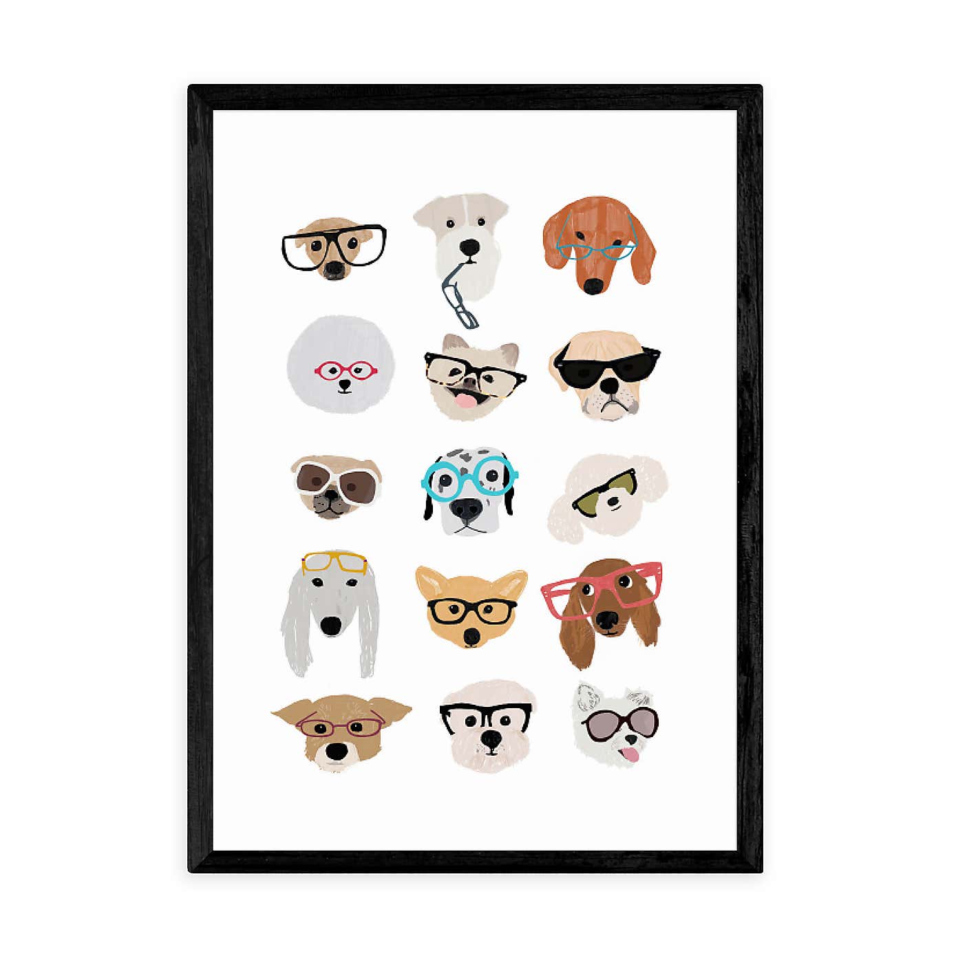 East End Prints Dogs in Glasses Print