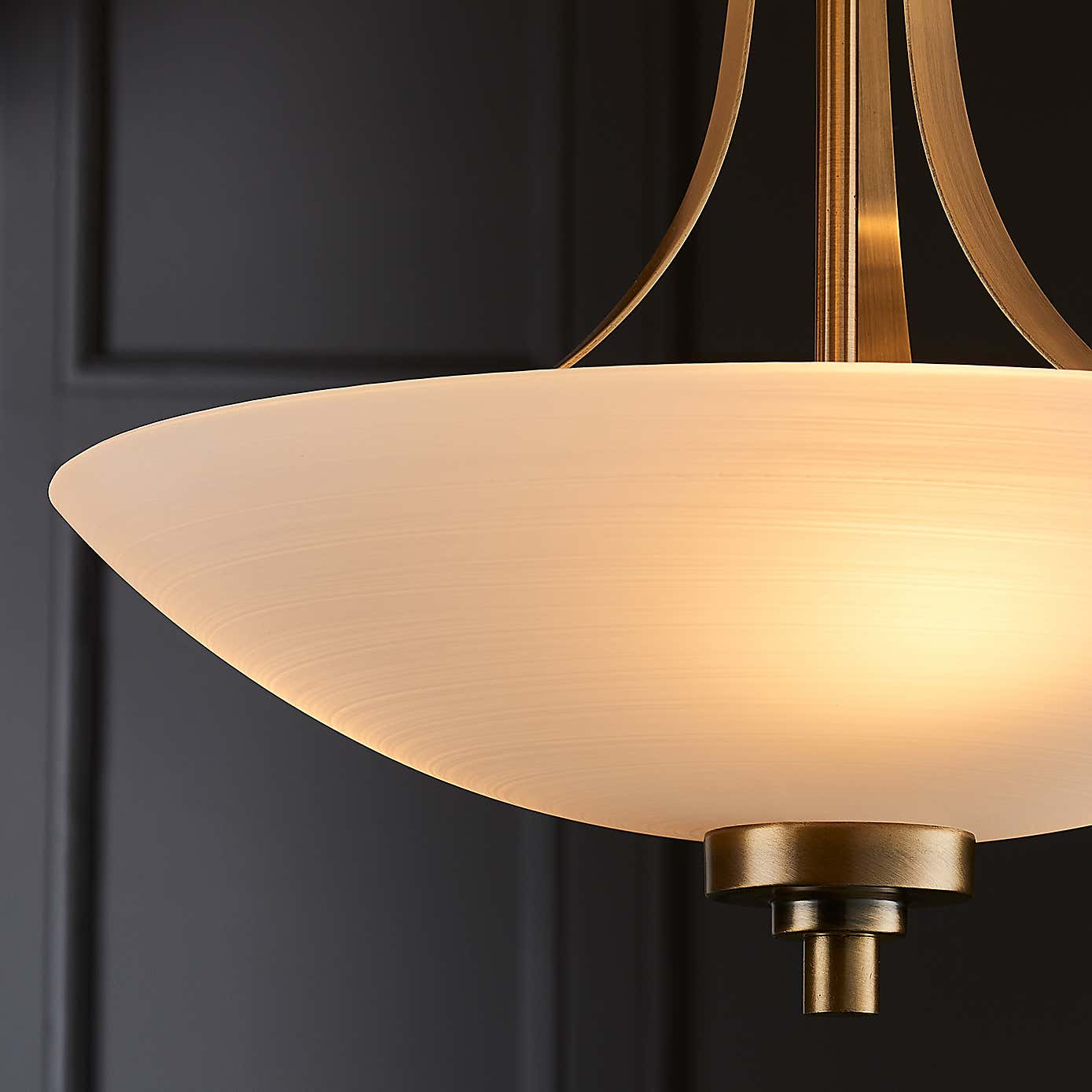 Vogue Welles 3 Light Semi Flush Ceiling Fitting