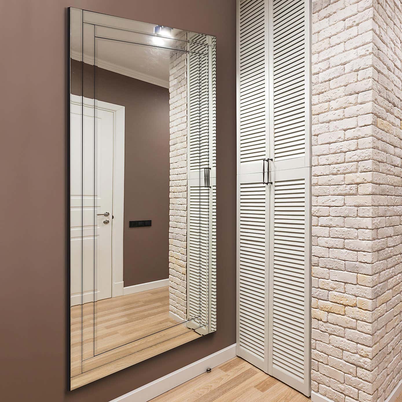 Luxford Bevelled Rectangle Full Length Wall Mirror