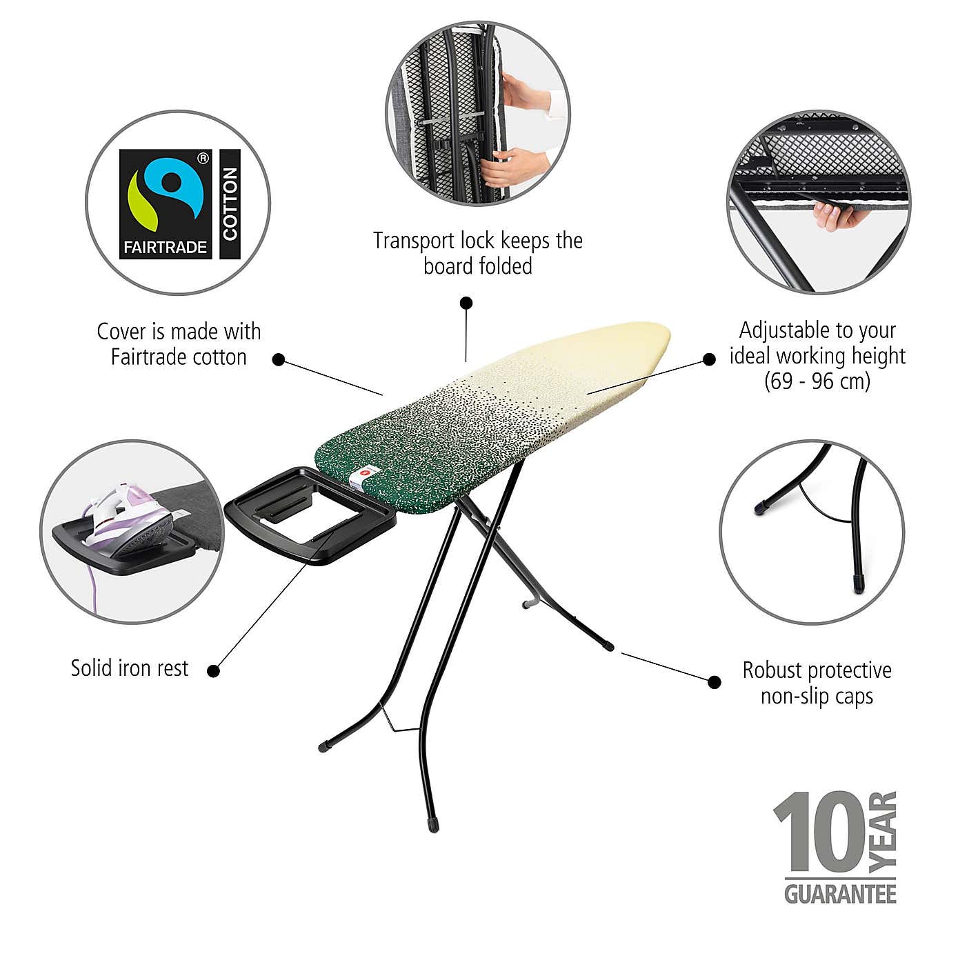 Brabantia New Dawn Green Ironing Board