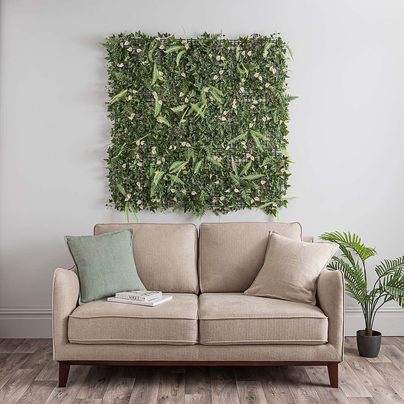 Artificial Lily and Mixed Foliage Wall Panels