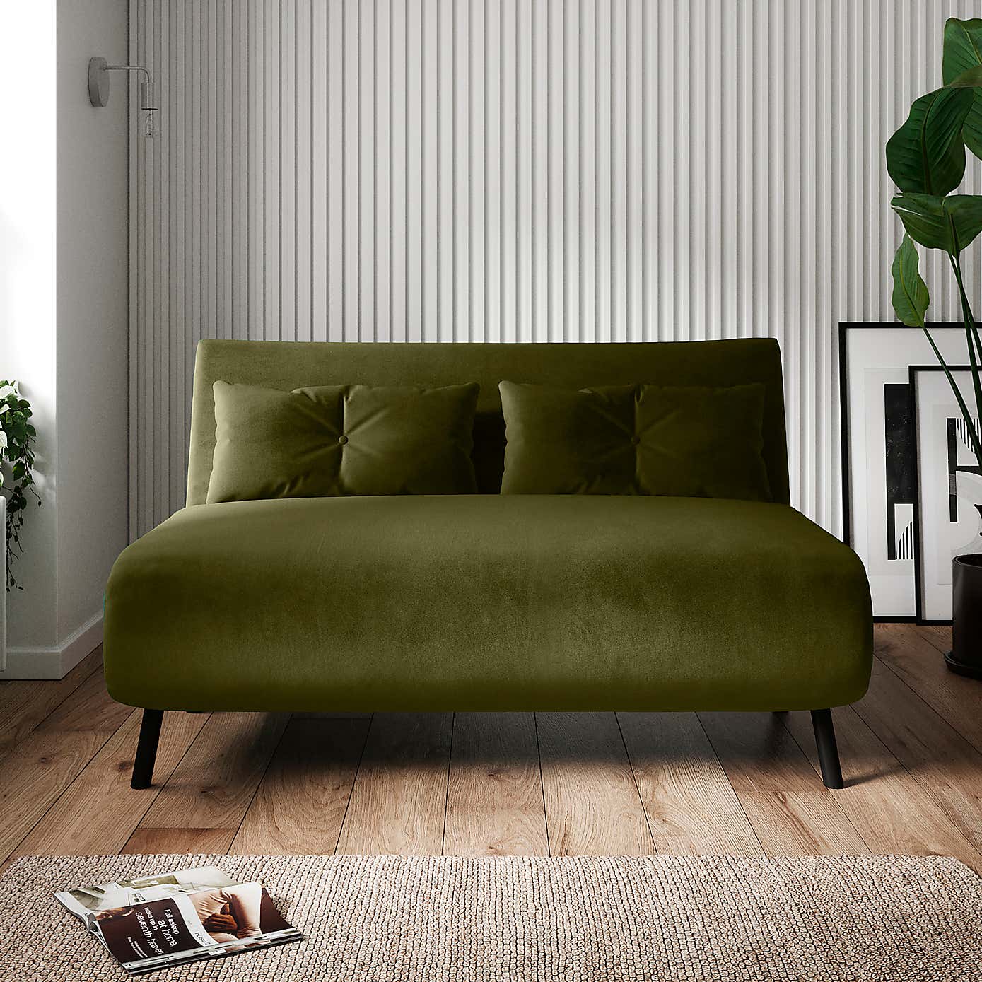 Phoebe Velvet Double Sofa Bed