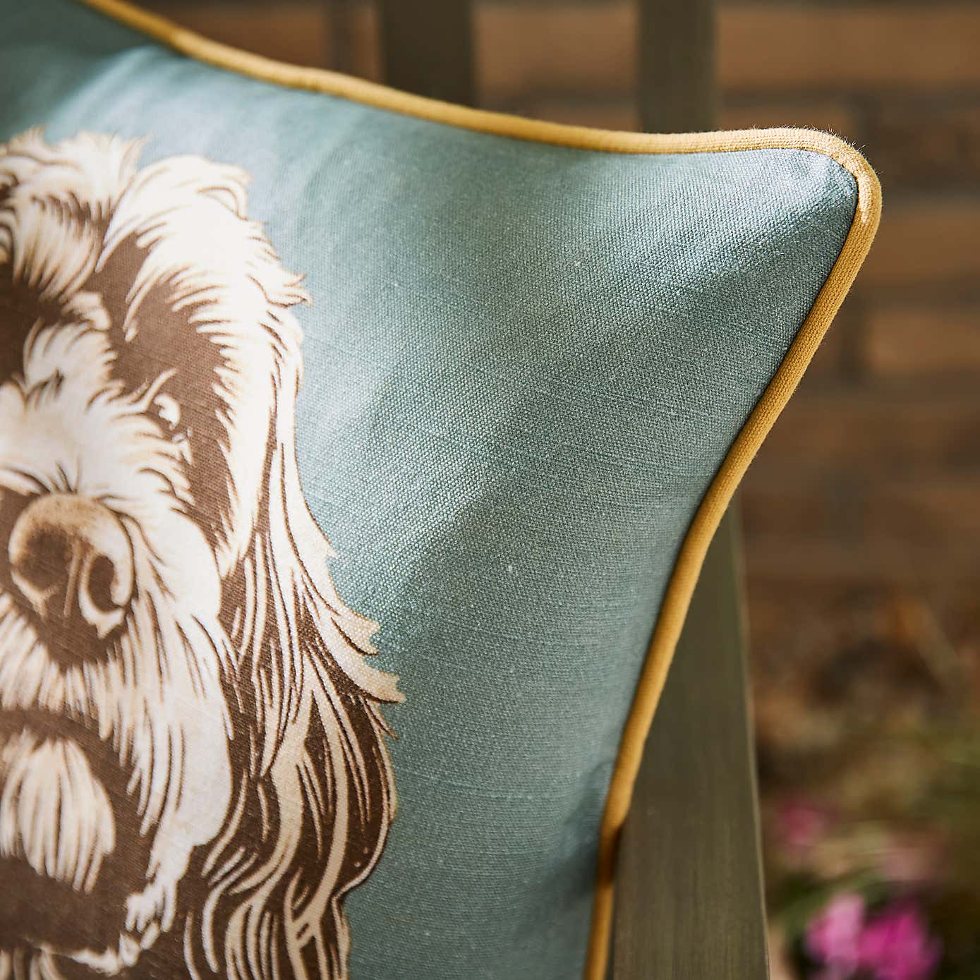 Cockapoo Green Outdoor Square Cushion