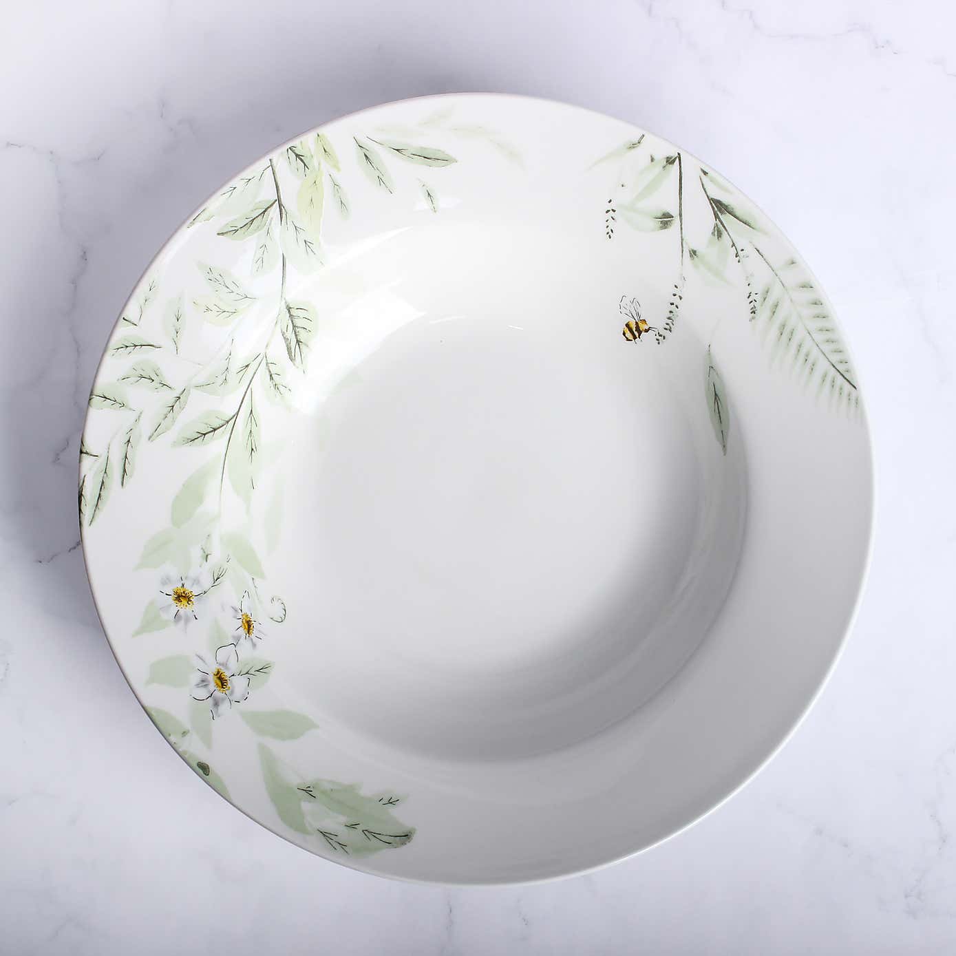 Willow Trail Sage Gloss Porcelain Pasta Bowl