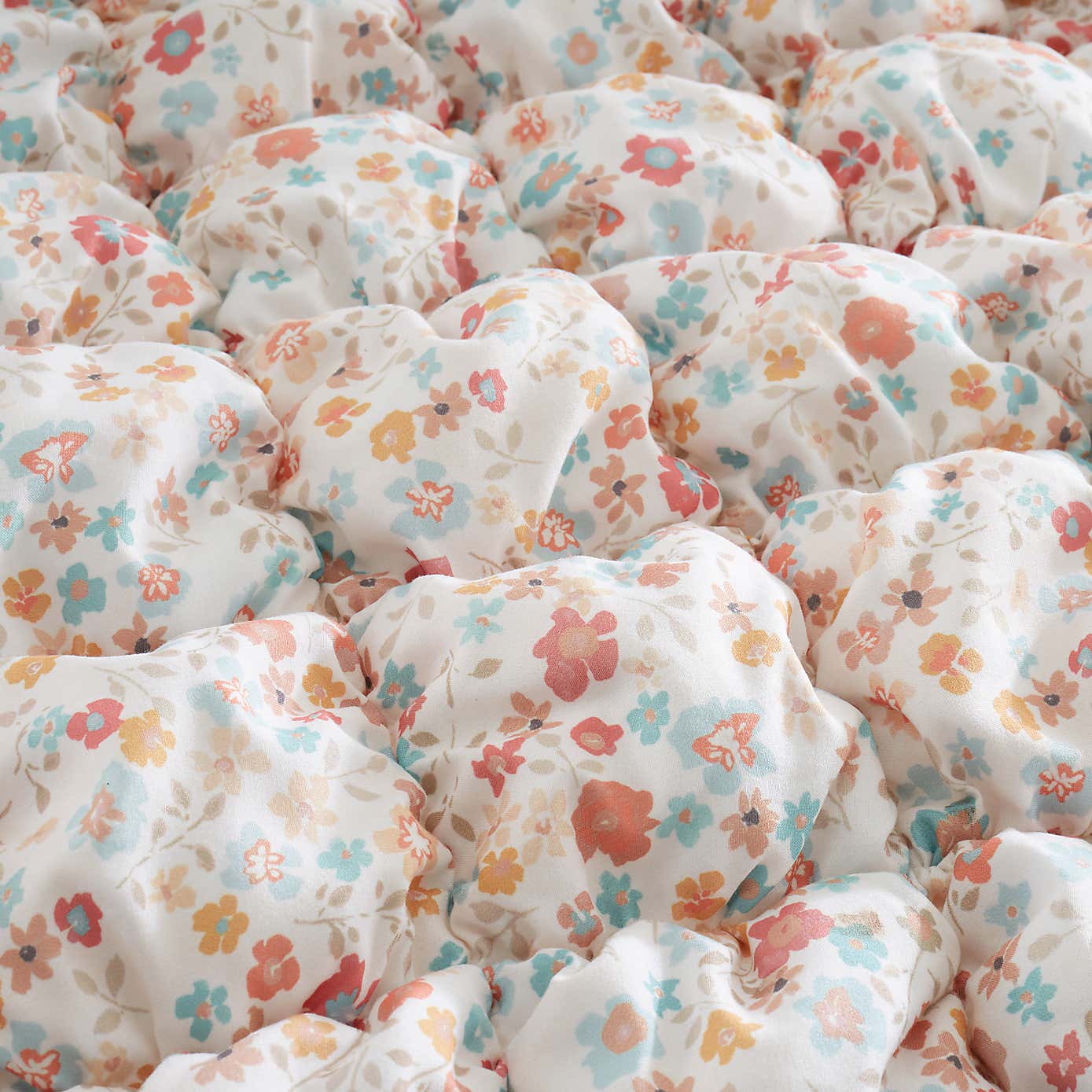 Delphine Quilted Floral Duvet Cover and Pillowcase Set
