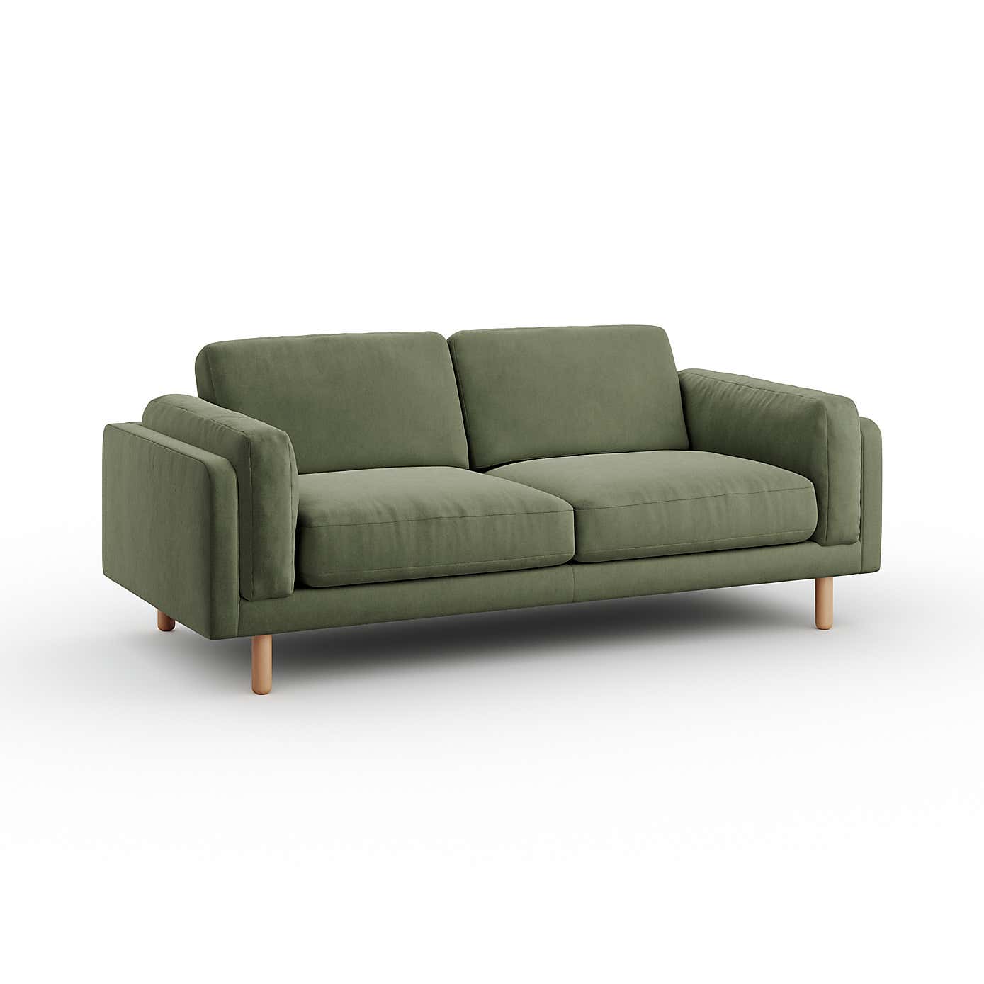 Newton Matte Plush Velvet 3 Seater Sofa