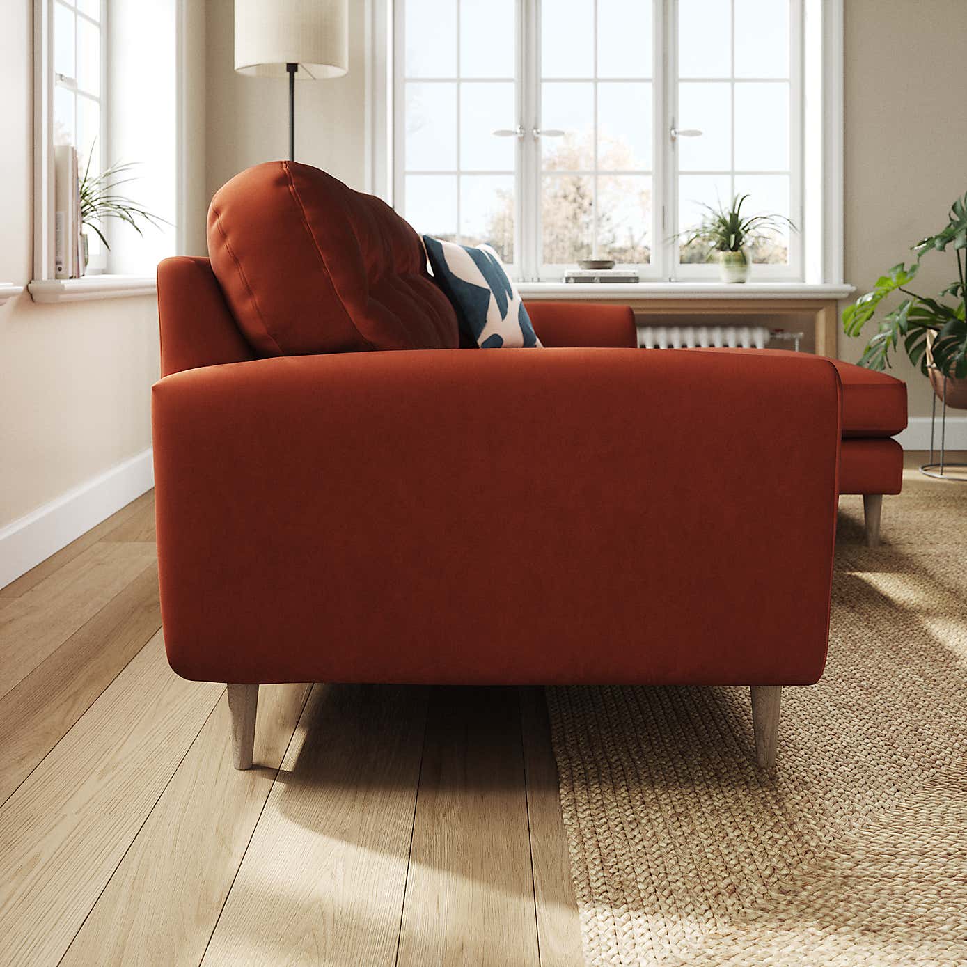 Sven Opulent Velvet Large Corner Chaise Sofa