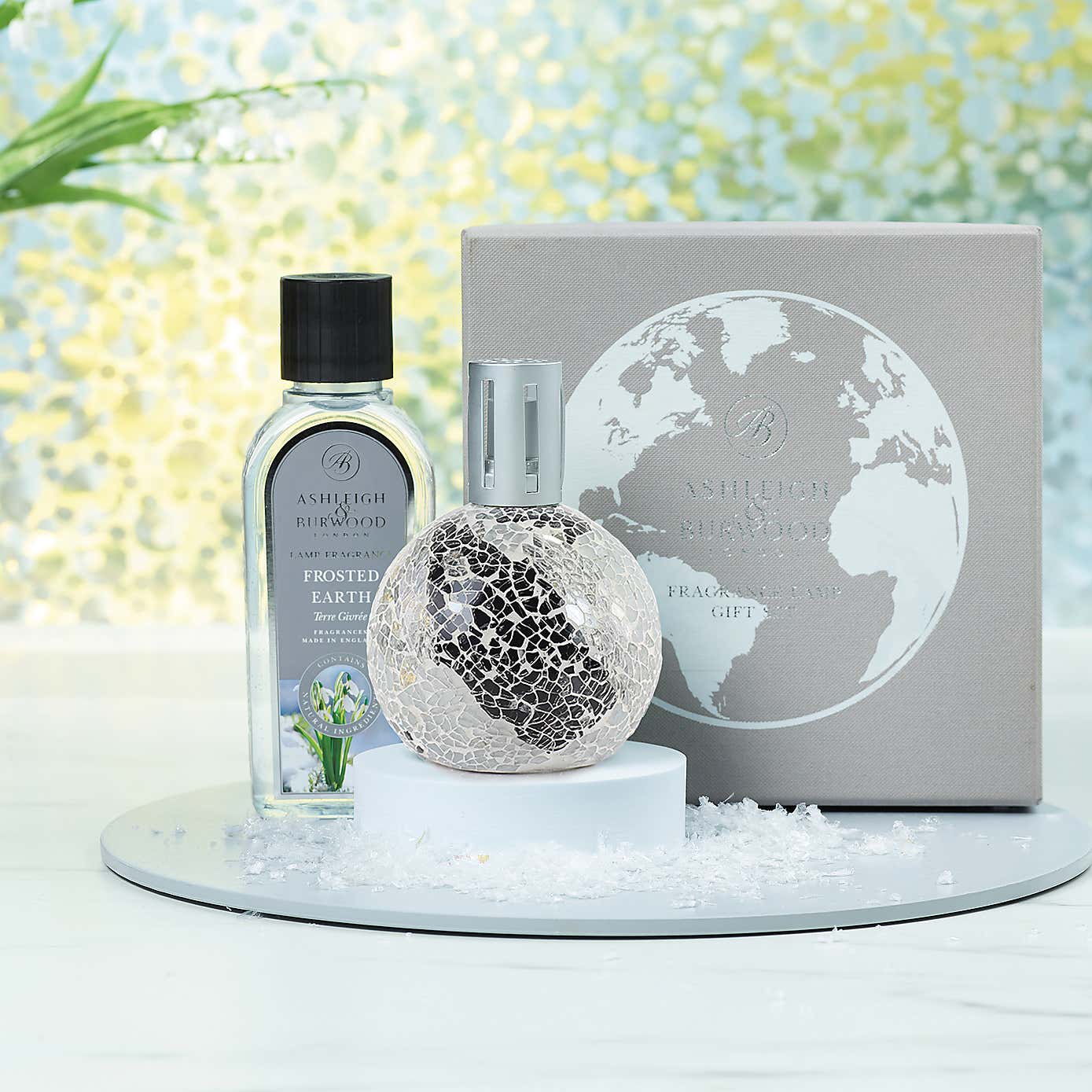 Mineral Earth Fragrance Lamp with Frosted Earth Fragrance Gift Set