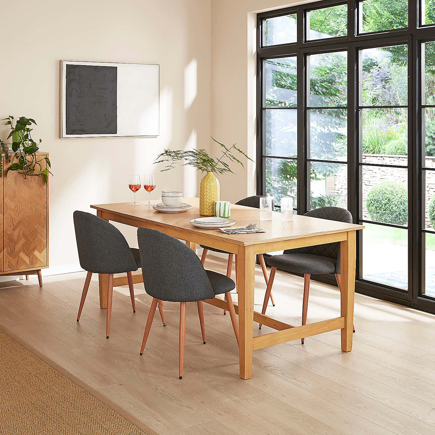 Astrid Dining Chair, Flatweave Fabric