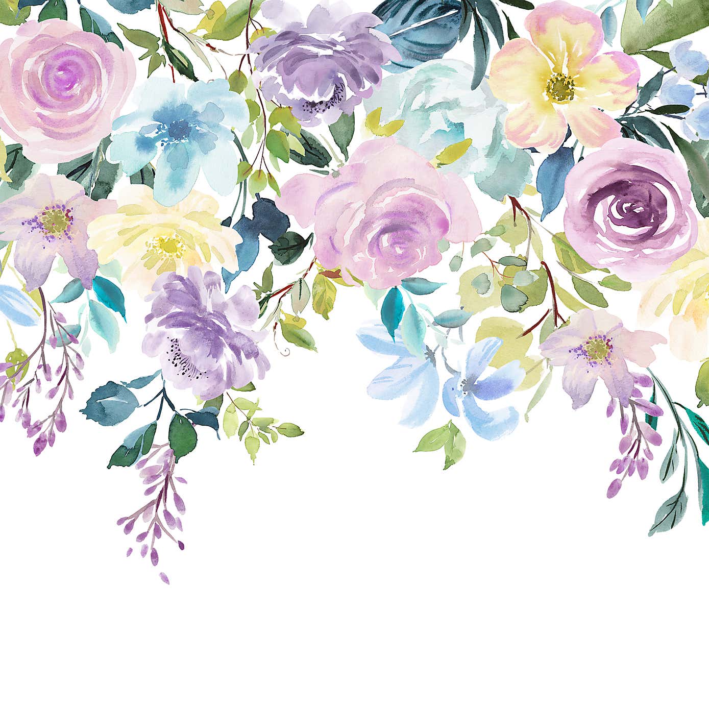 Watercolour Florals Mural