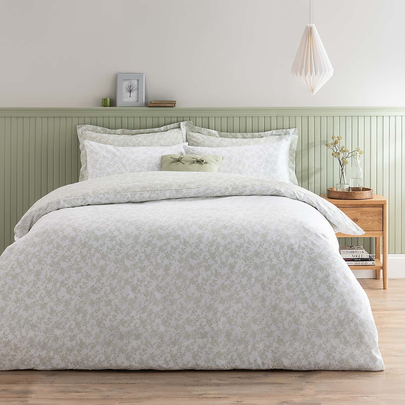 Bexley Floral Sage Duvet Cover and Pillowcase Set