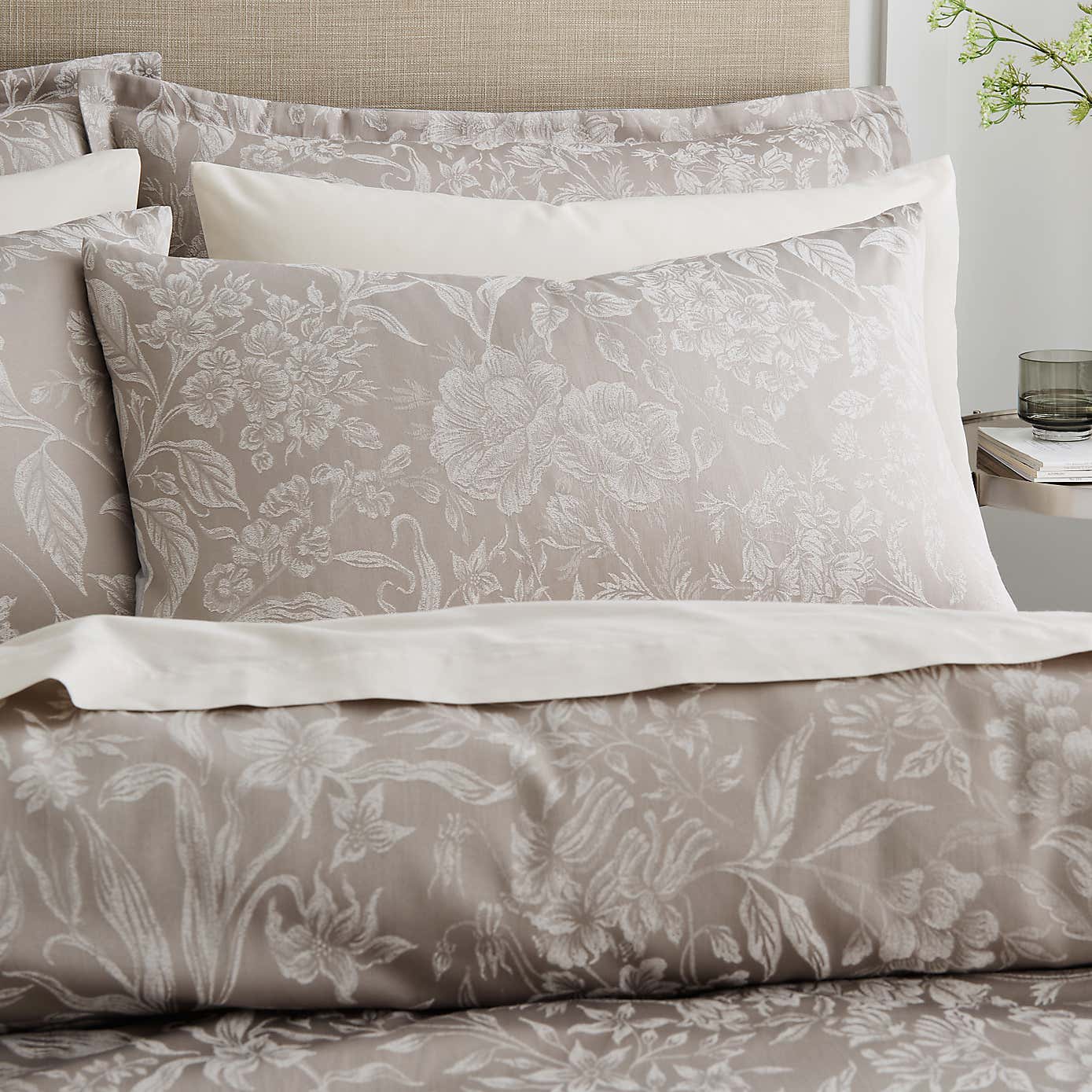 Remi Jaquard Polycotton Duvet Cover and Pillowcase Set