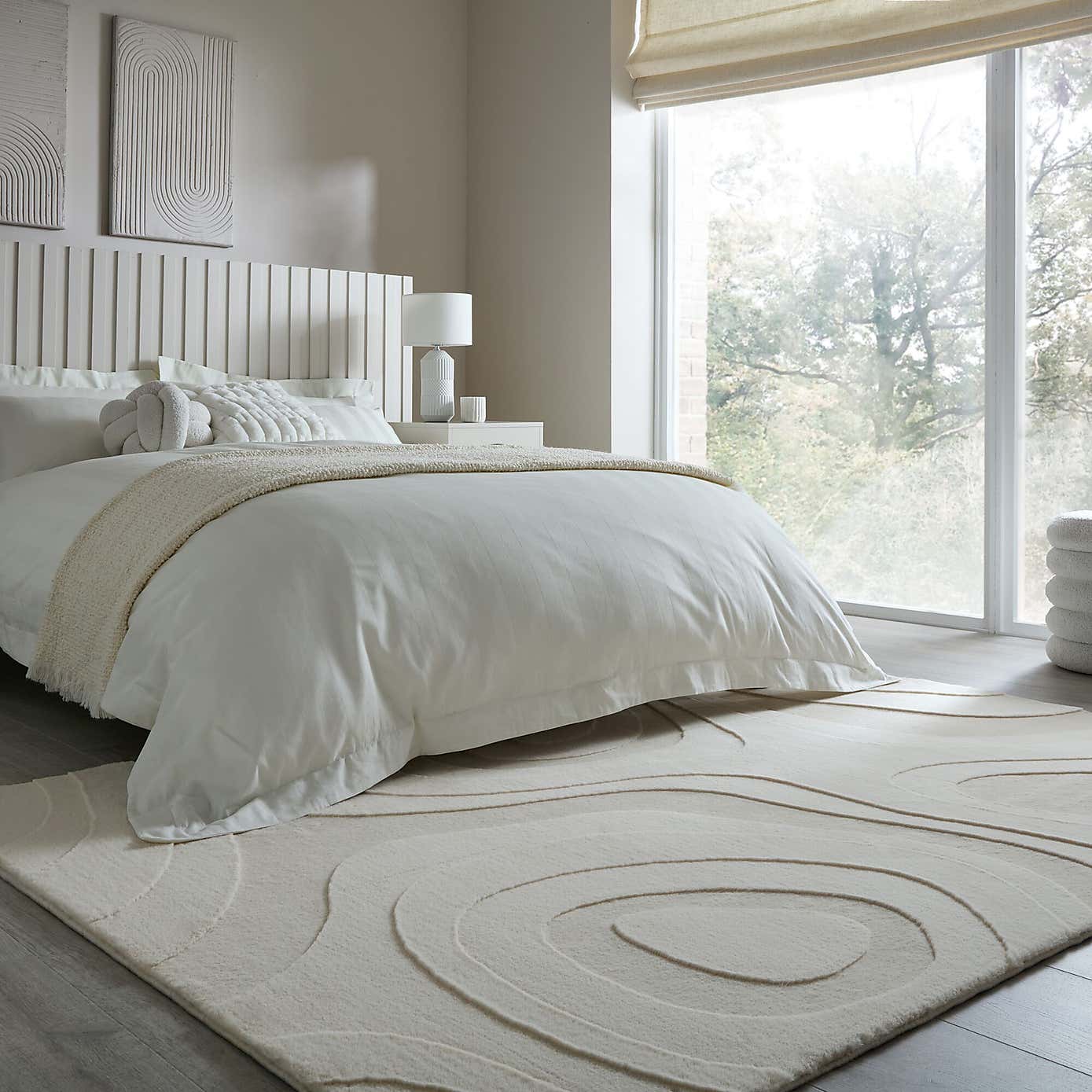 Neve Abstract Faux Fur Wave Rug