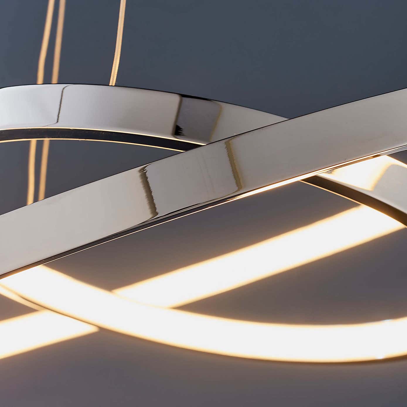 Vogue Kline 2 Light Integrated LED Hoops Ceiling Fitting