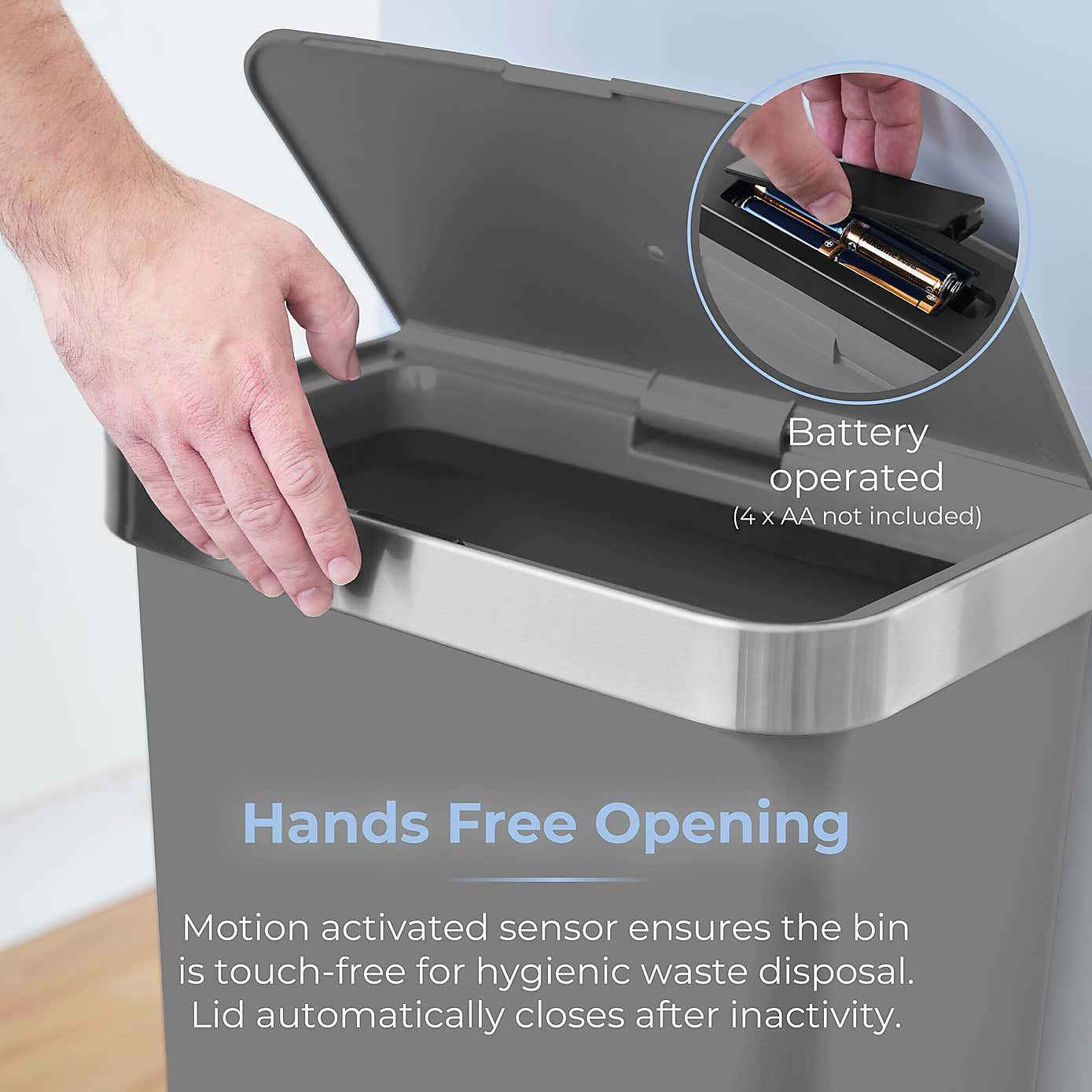 Tower 50L Rectangular Sensor Bin