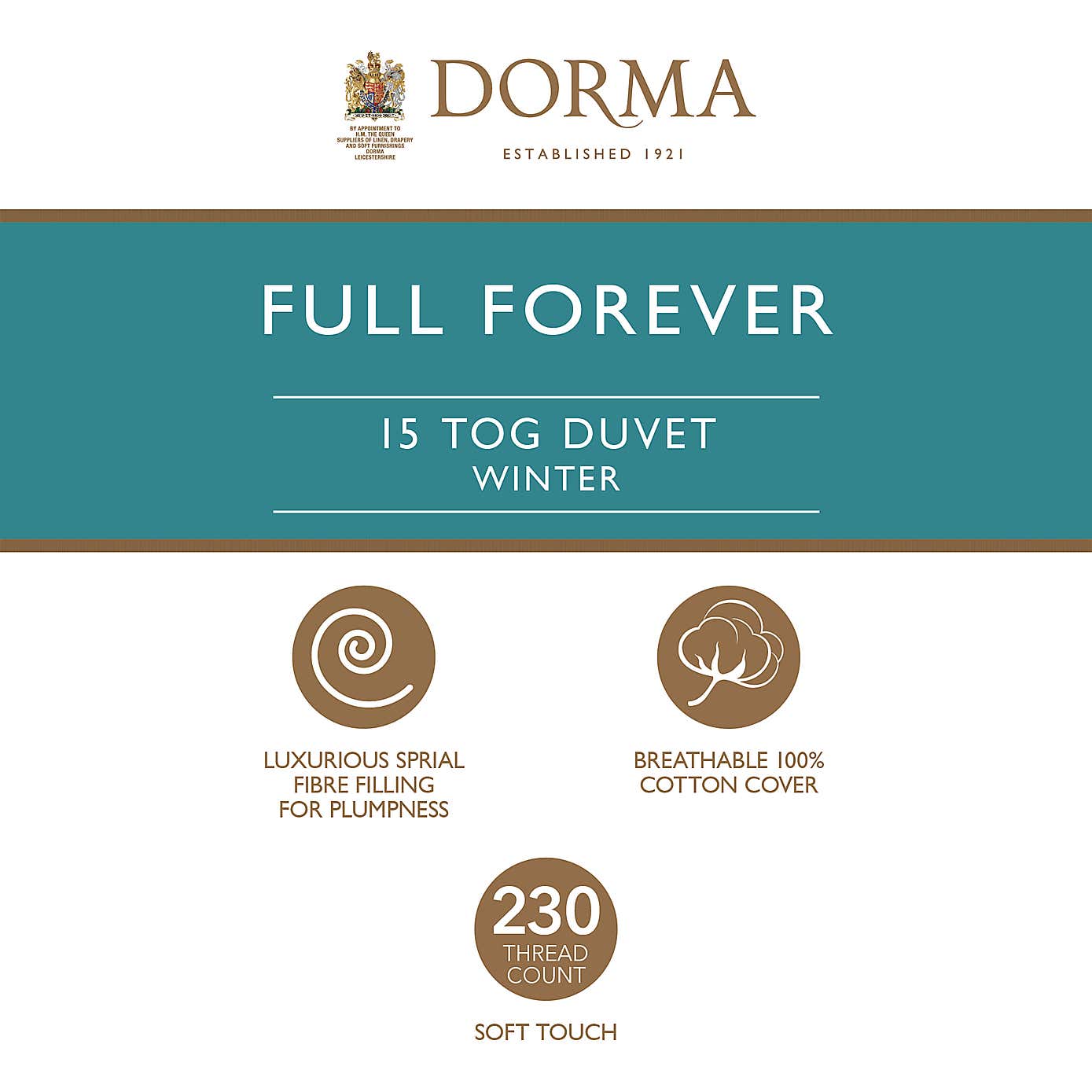 Dorma Full Forever 15 Tog Duvet